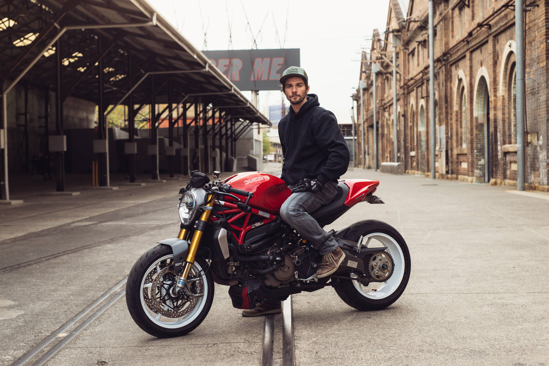 Monster 1200 Ducati Red Bike Background