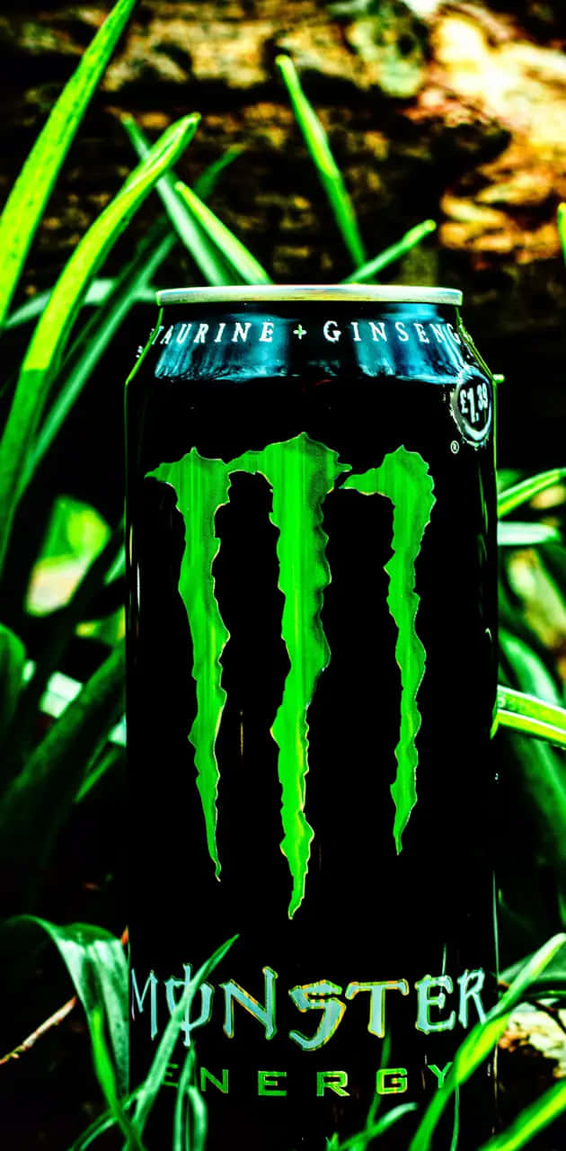 Monster Energy Drink Can Nature Backdrop Background
