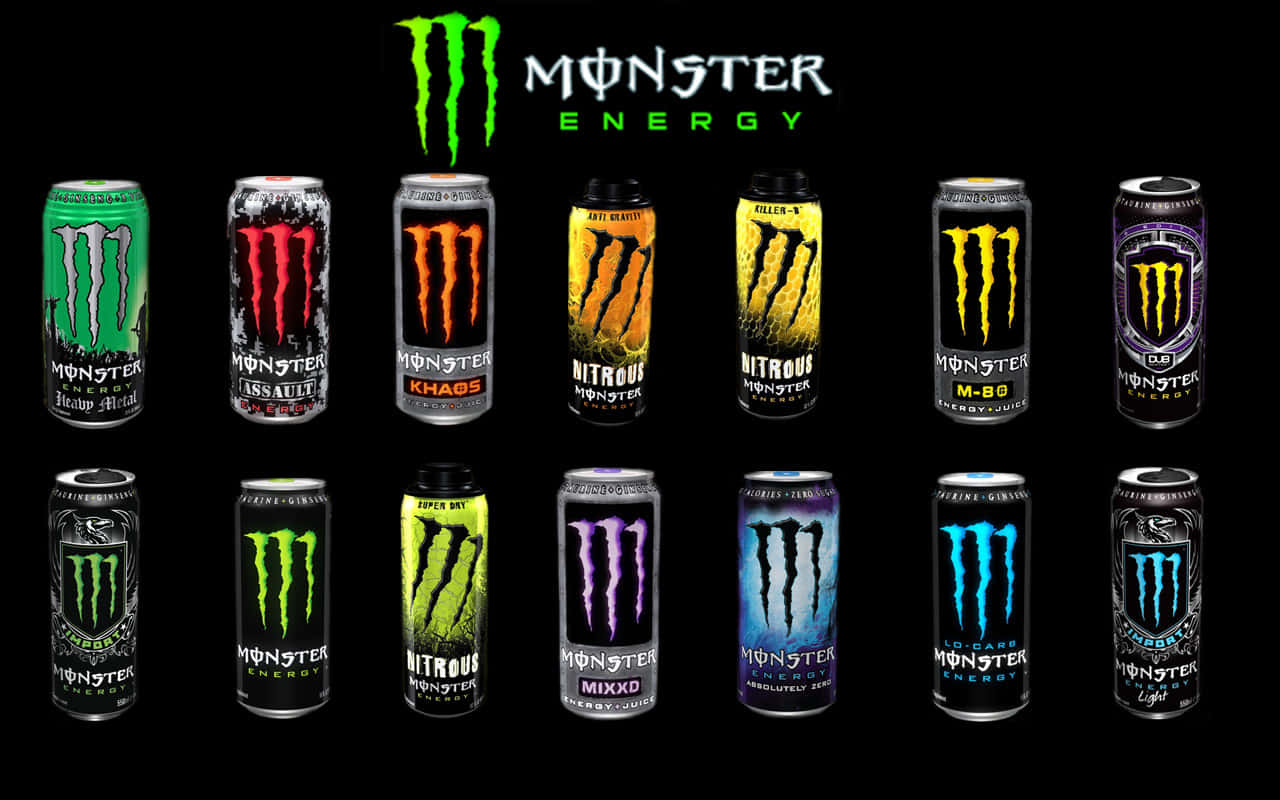 Monster Energy Drink Variety Background