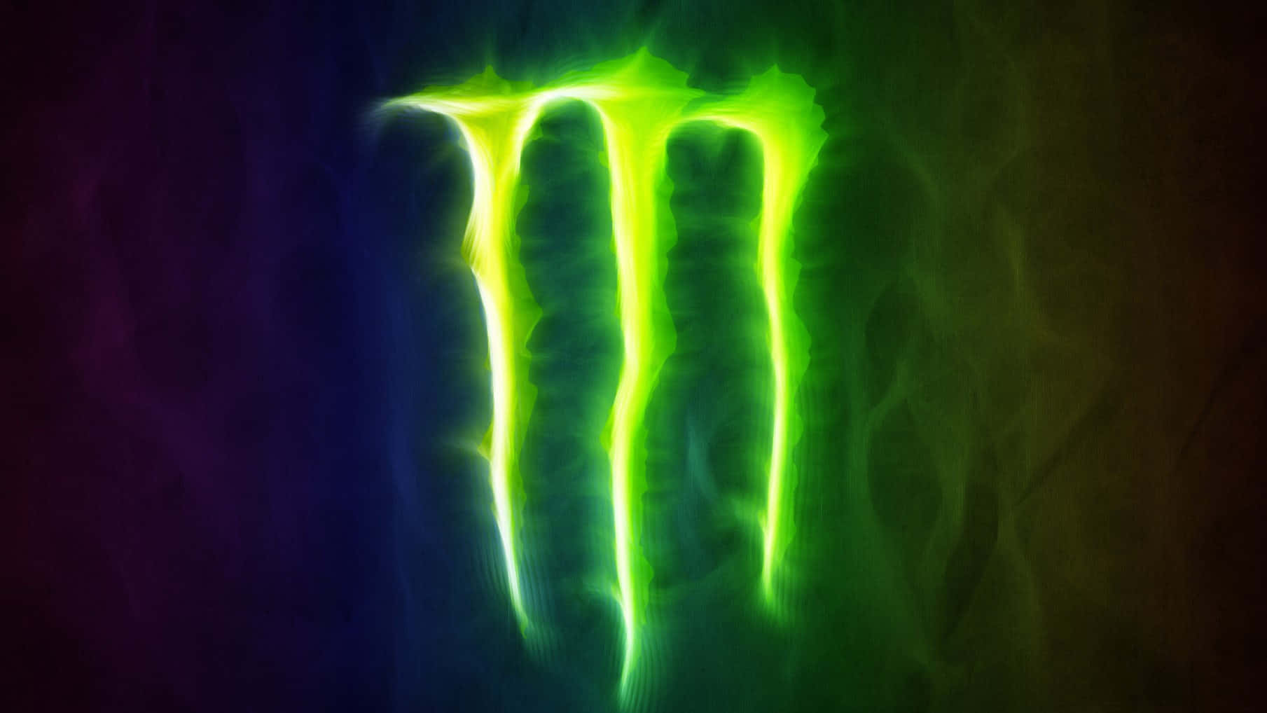 Monster Energy Logo Neon Glow Background