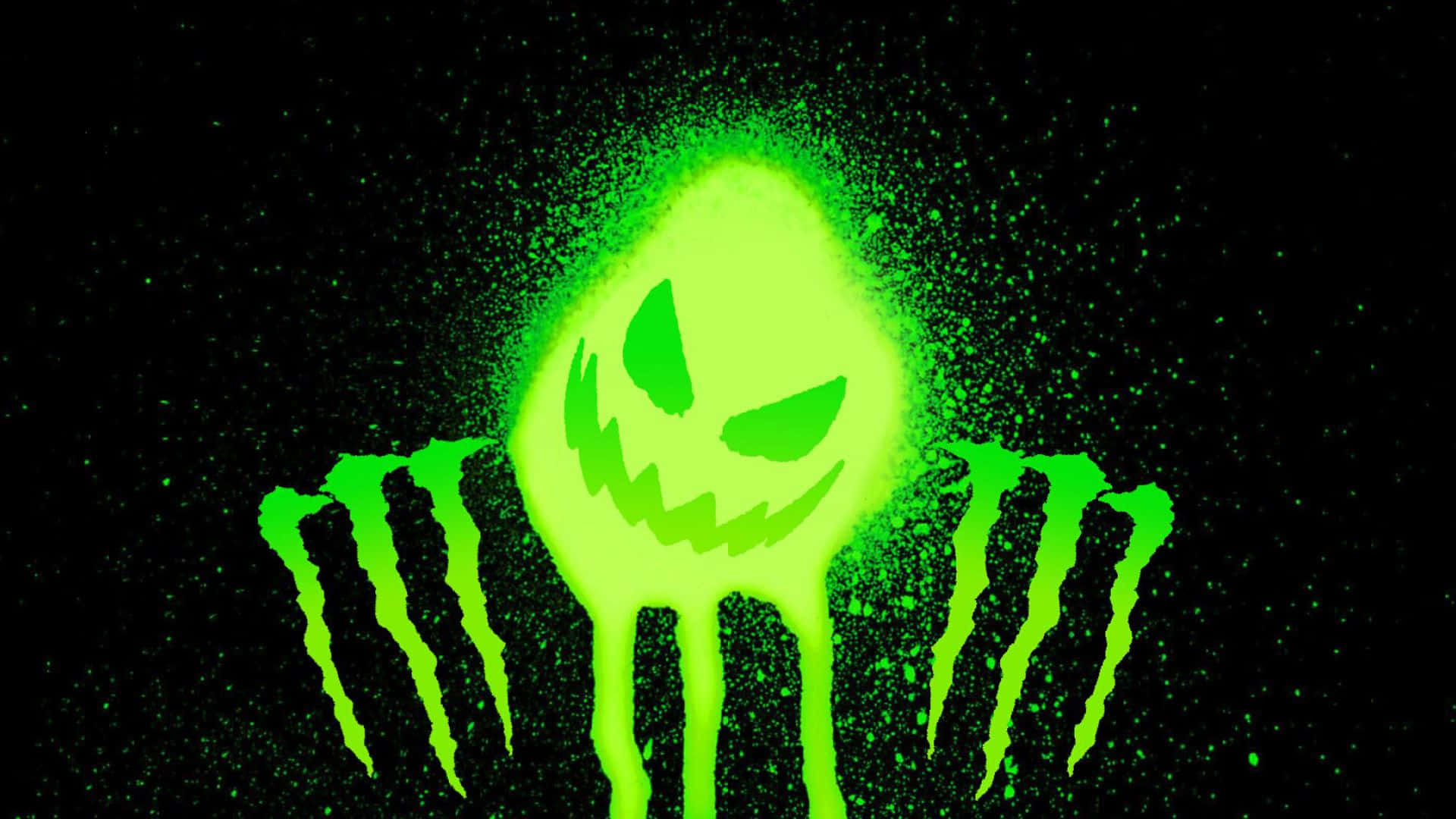 Monster Energy Logo On A Black Background Background