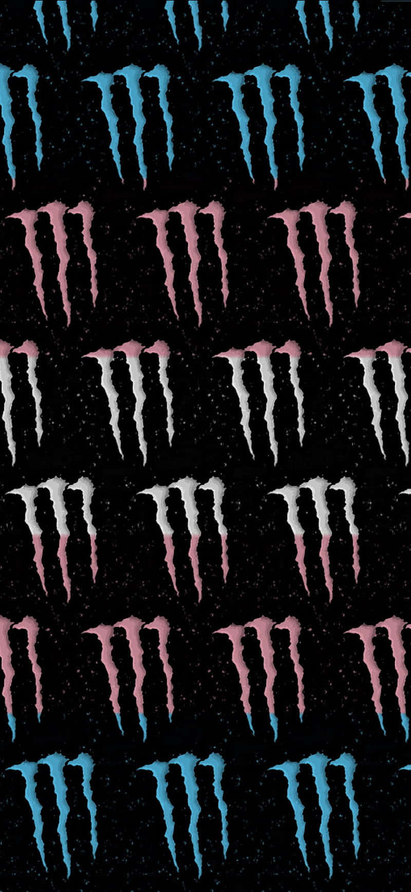 Monster Energy Logo Pattern Background