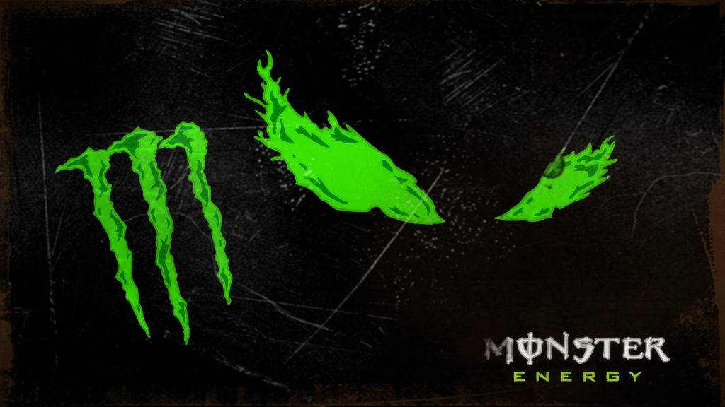 Monster Energy Logo With Eyes Background