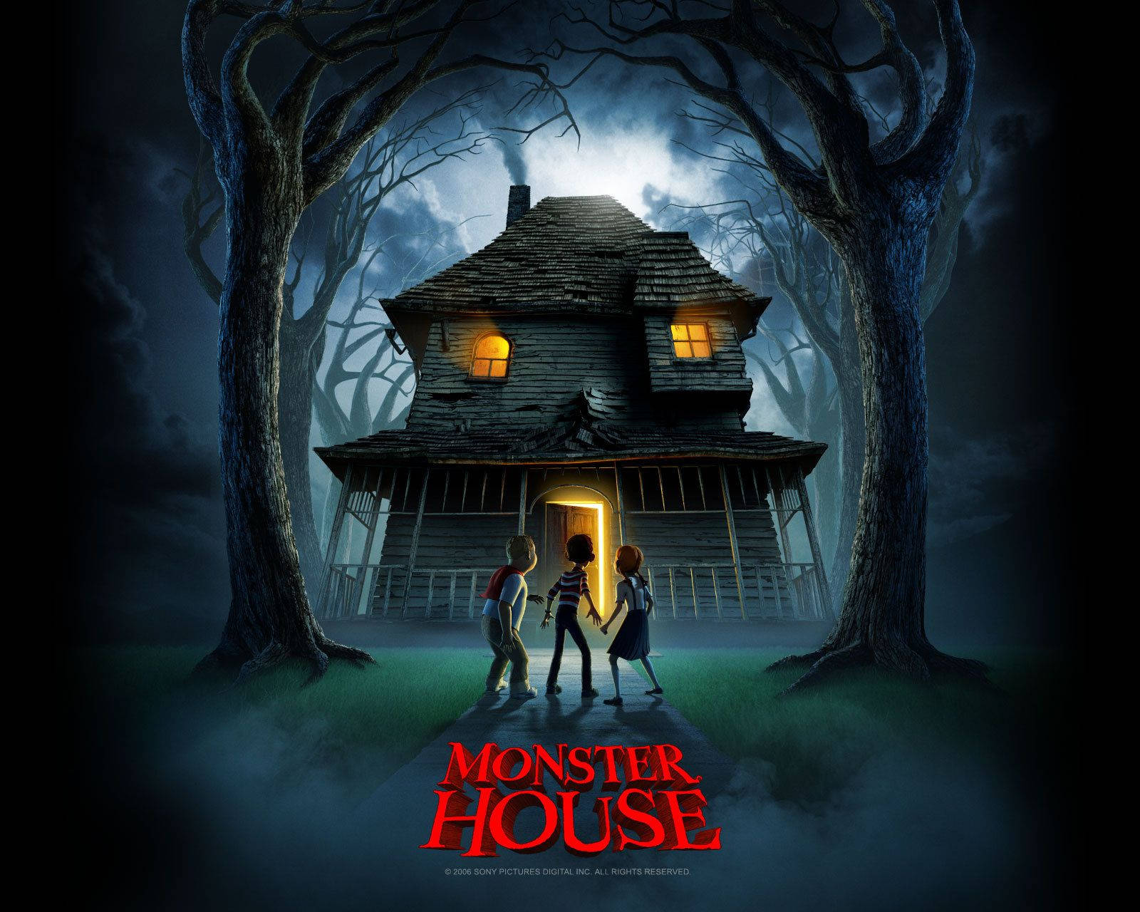 Monster House Movie Cover Background