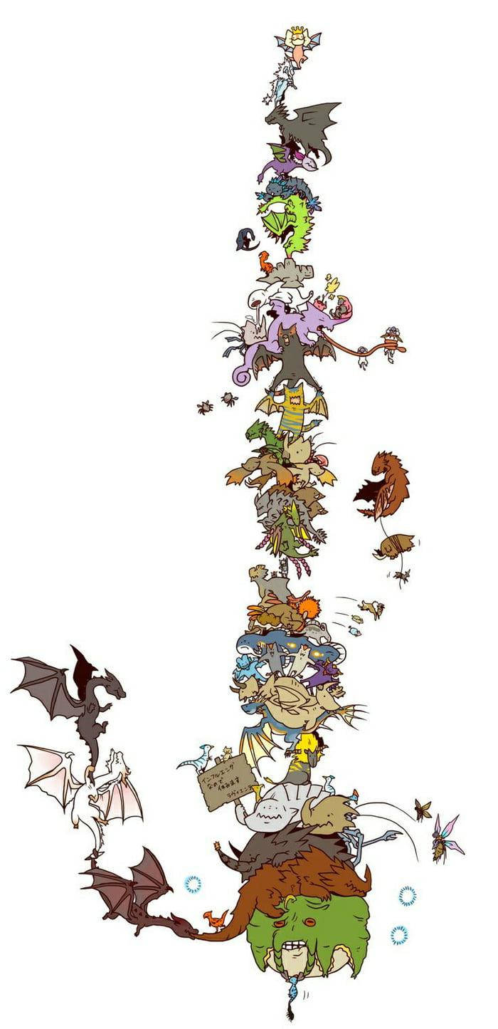 Monster Hunter Iphone Cartoon Illustration Background