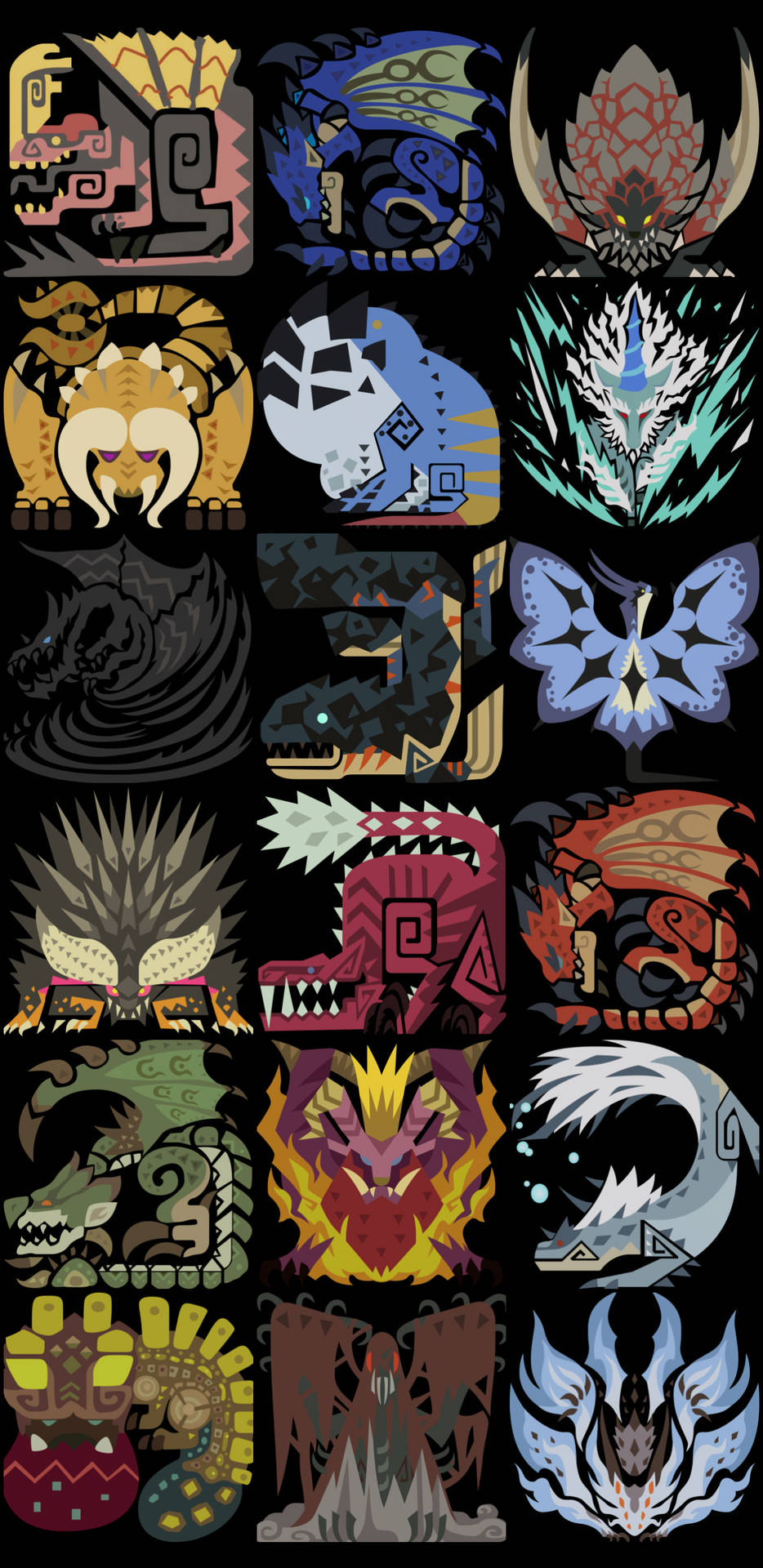 Monster Hunter Iphone Stylized Game Monster Background