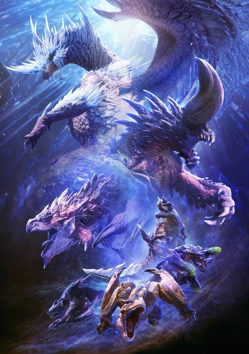 Monster Hunter Iphone Winged Ice Dragon Background