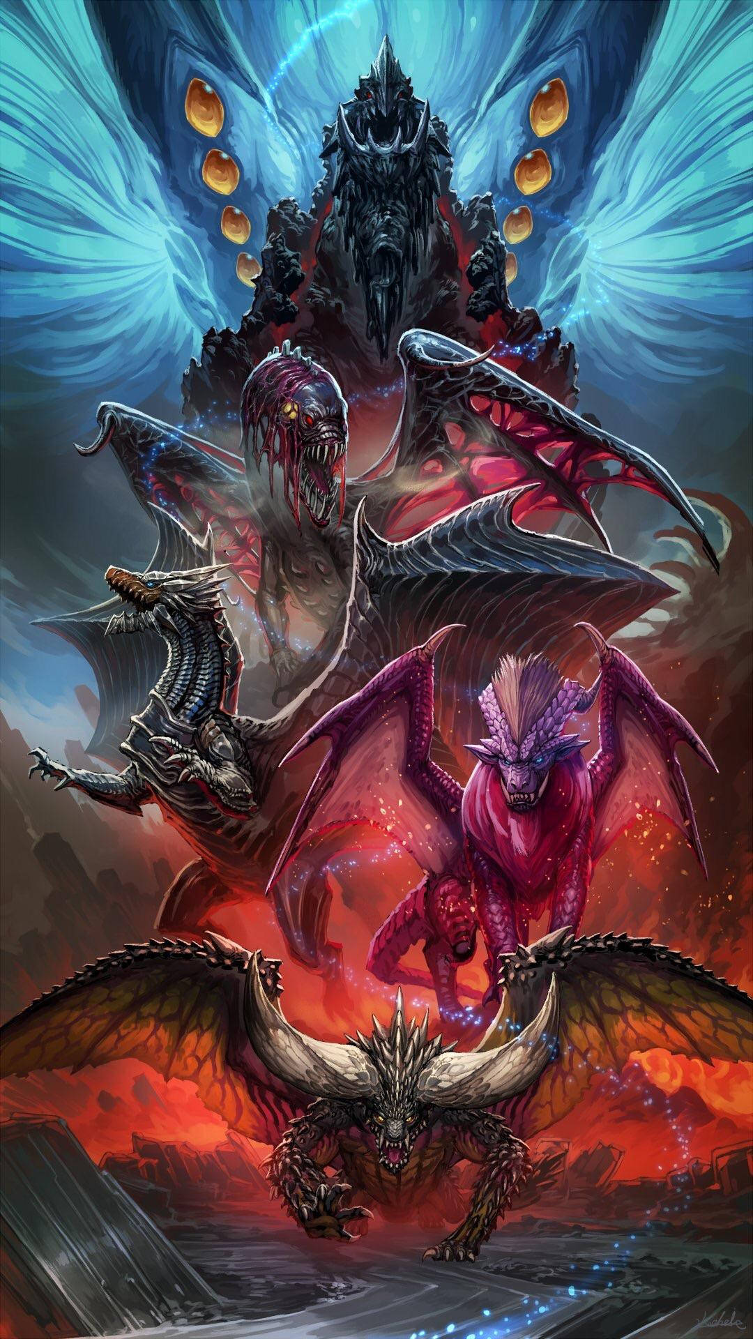 Monster Hunter Iphone Winged Monsters Background