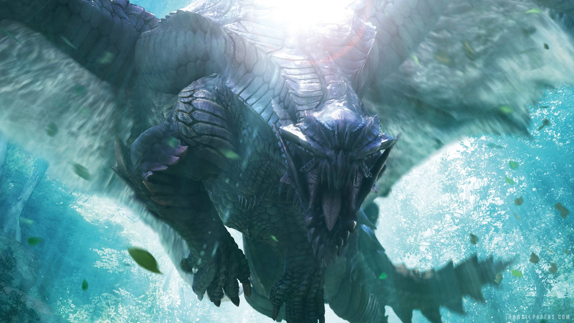 Monster Hunter Lagiacrus Underwater Background
