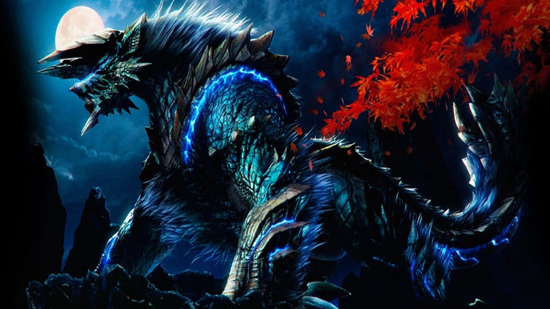 Monster Hunter Zinogre Dragon Anime Background