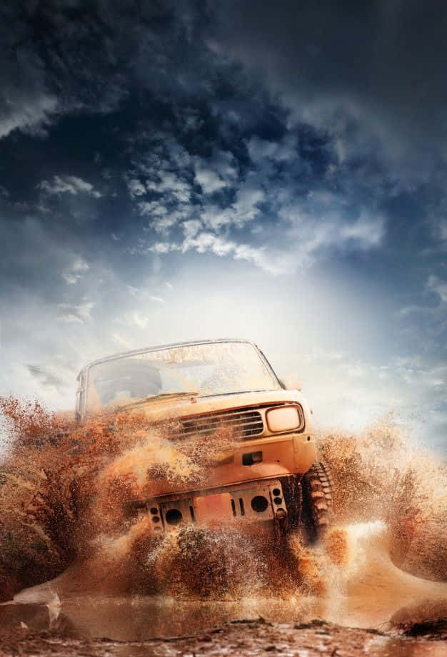 Monster Truck Mud Spill Off Road Background