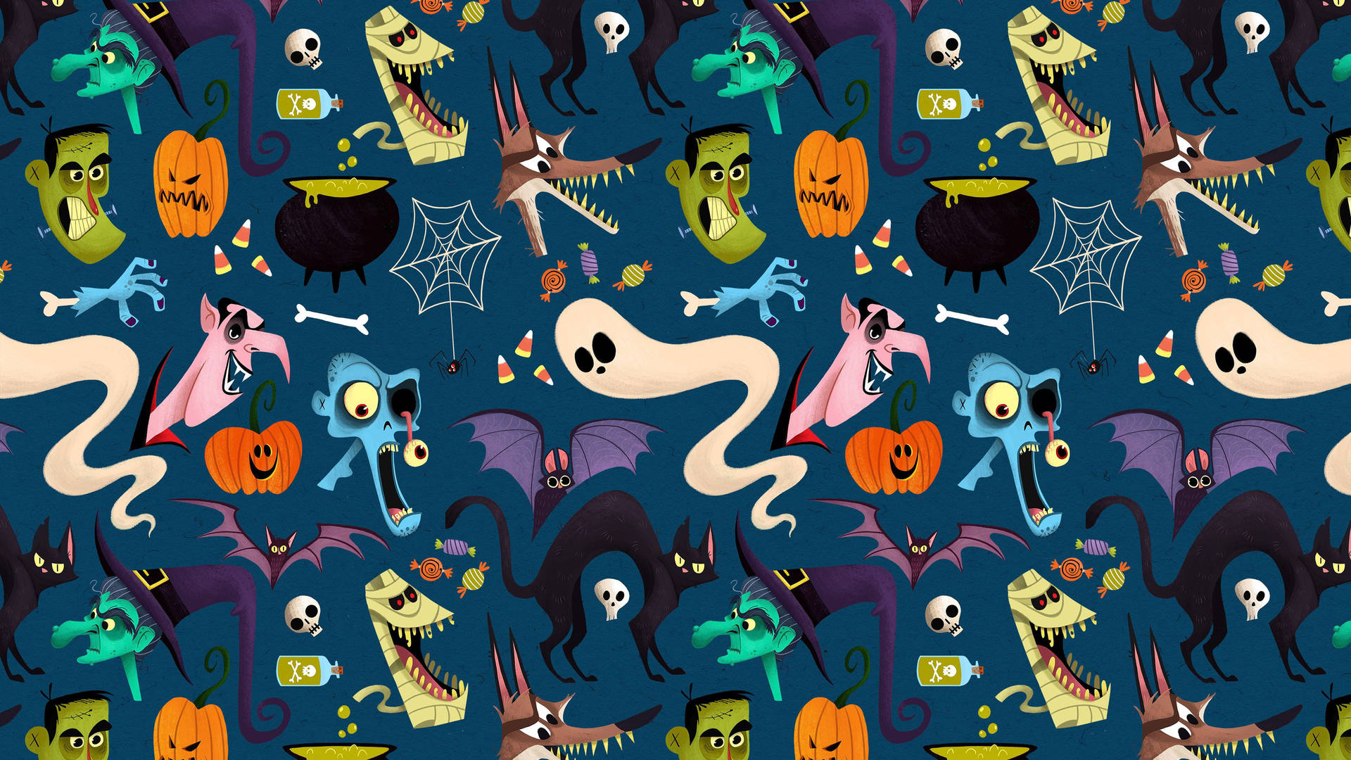 Monsters Cute Halloween Desktop