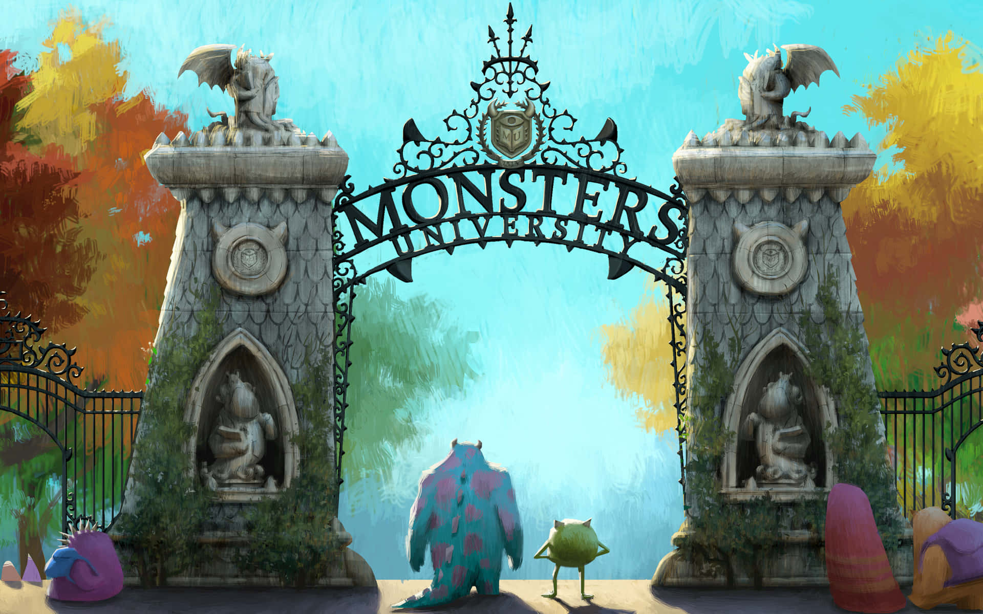 Monsters Heading Out Background