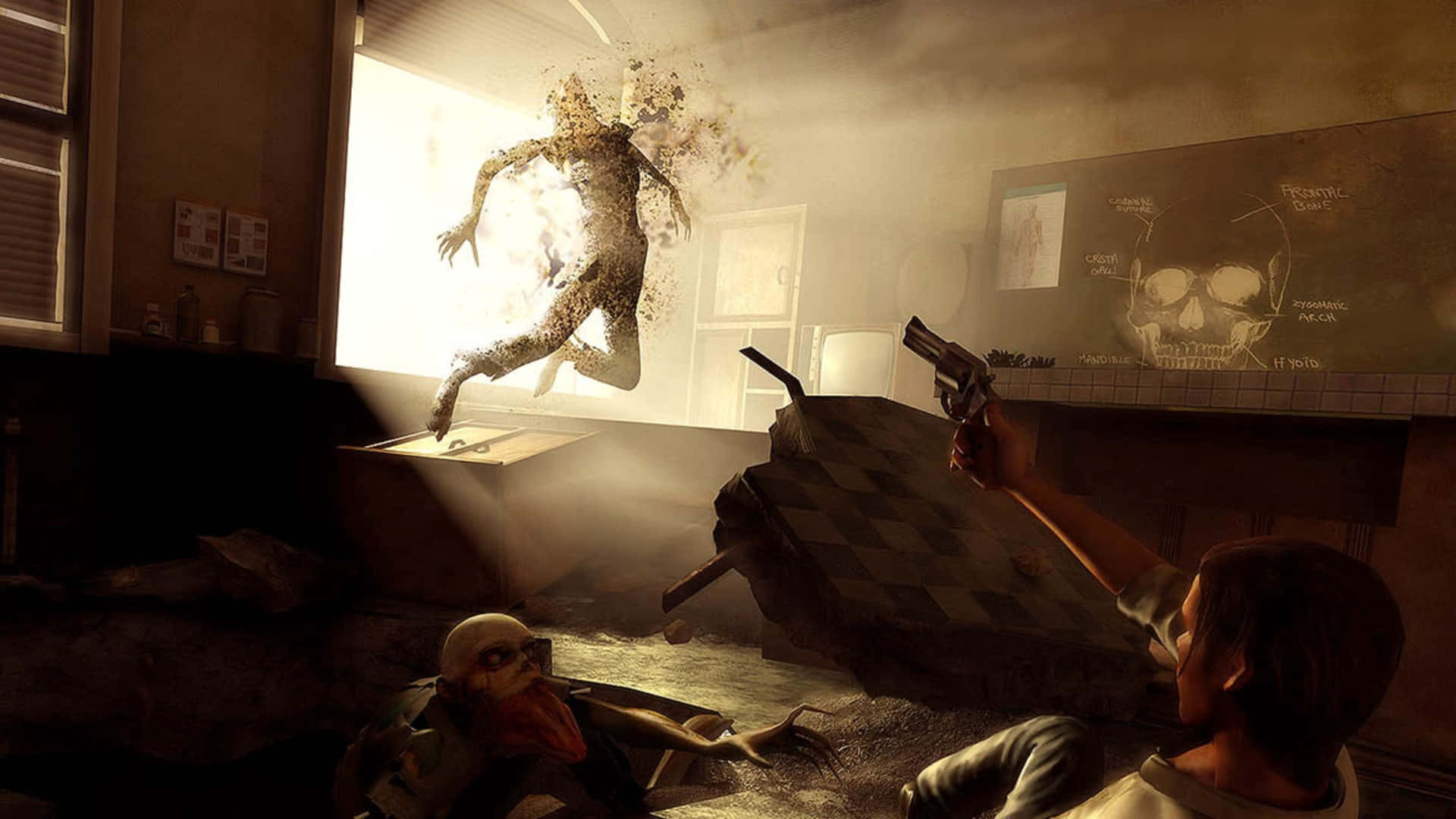 Monsters In Obscure House Background