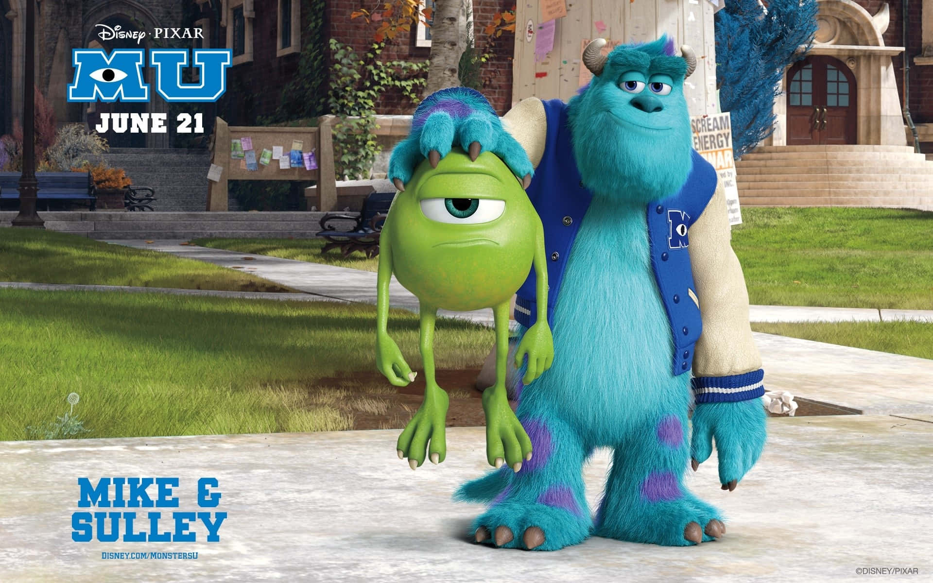 Monsters Sulley Lifts Mike Background