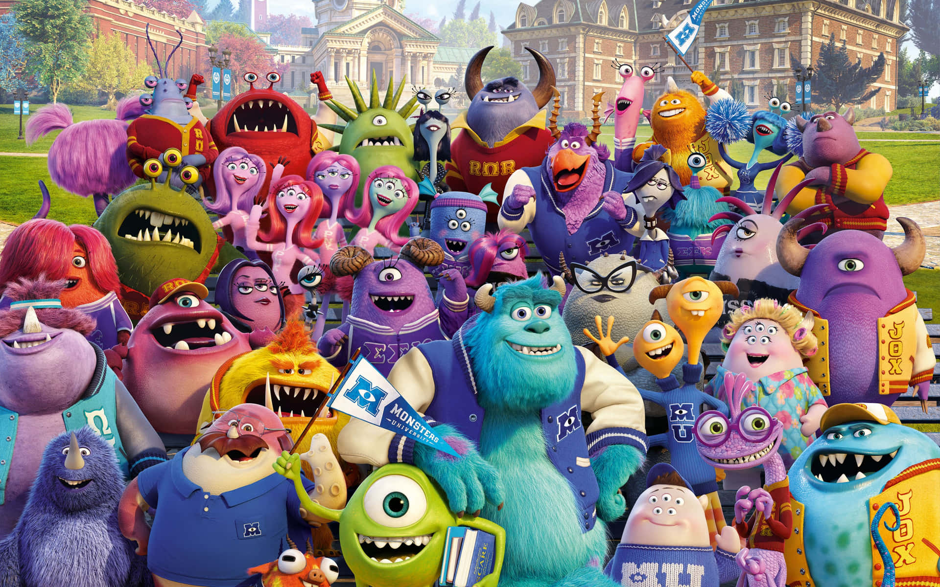 Monsters University Complete Cast Background