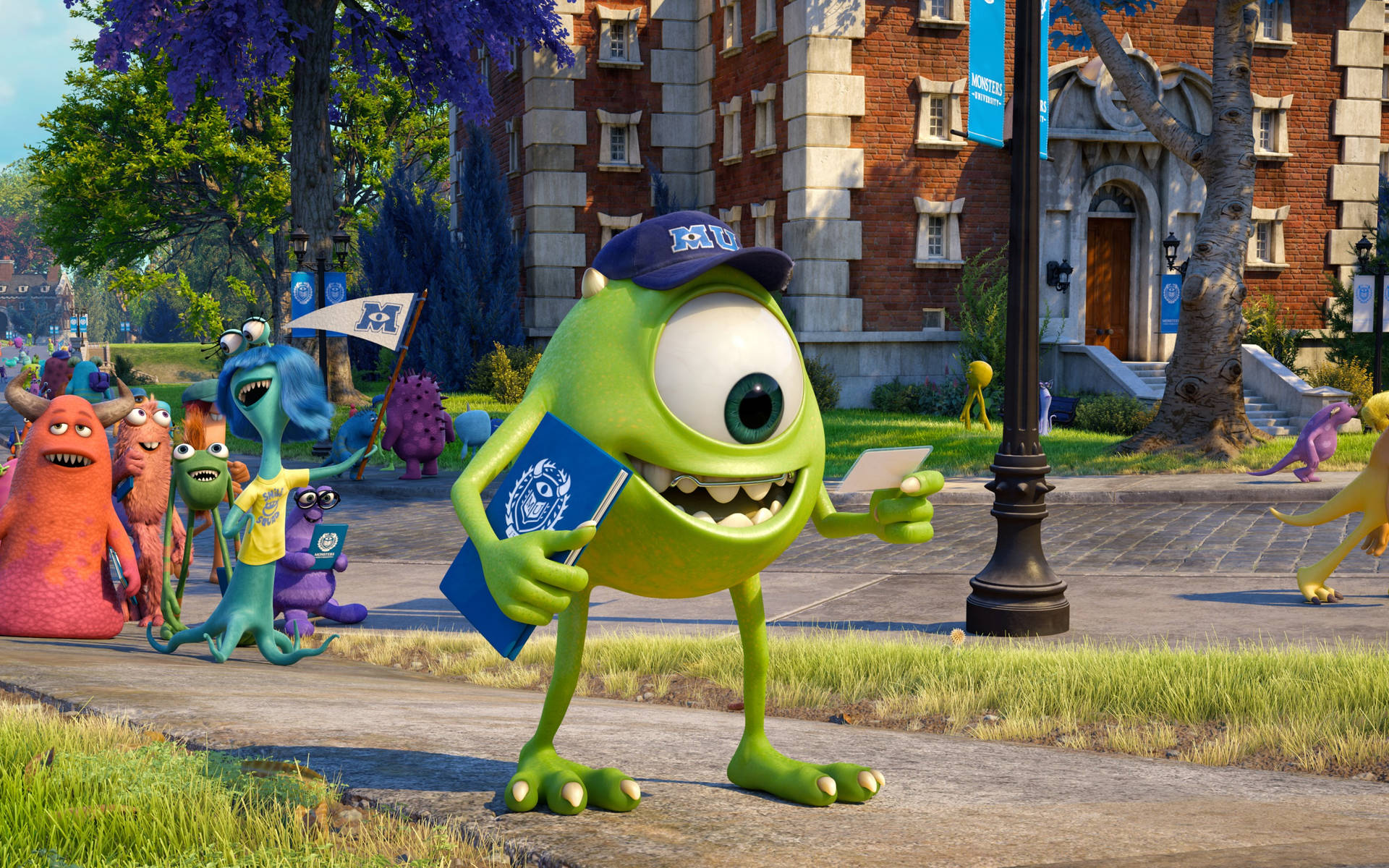 Monsters University Mike First Day Background