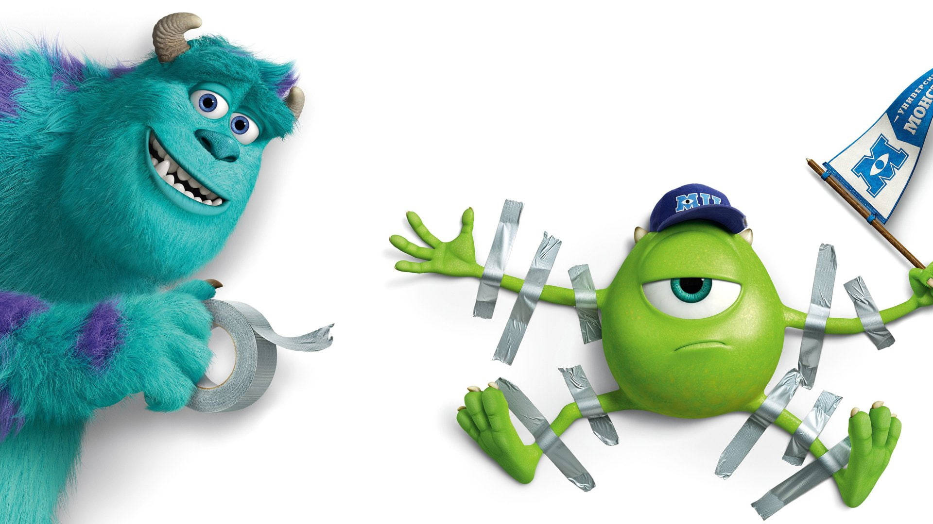 Monsters University Mike Wazowski With Sulley Background