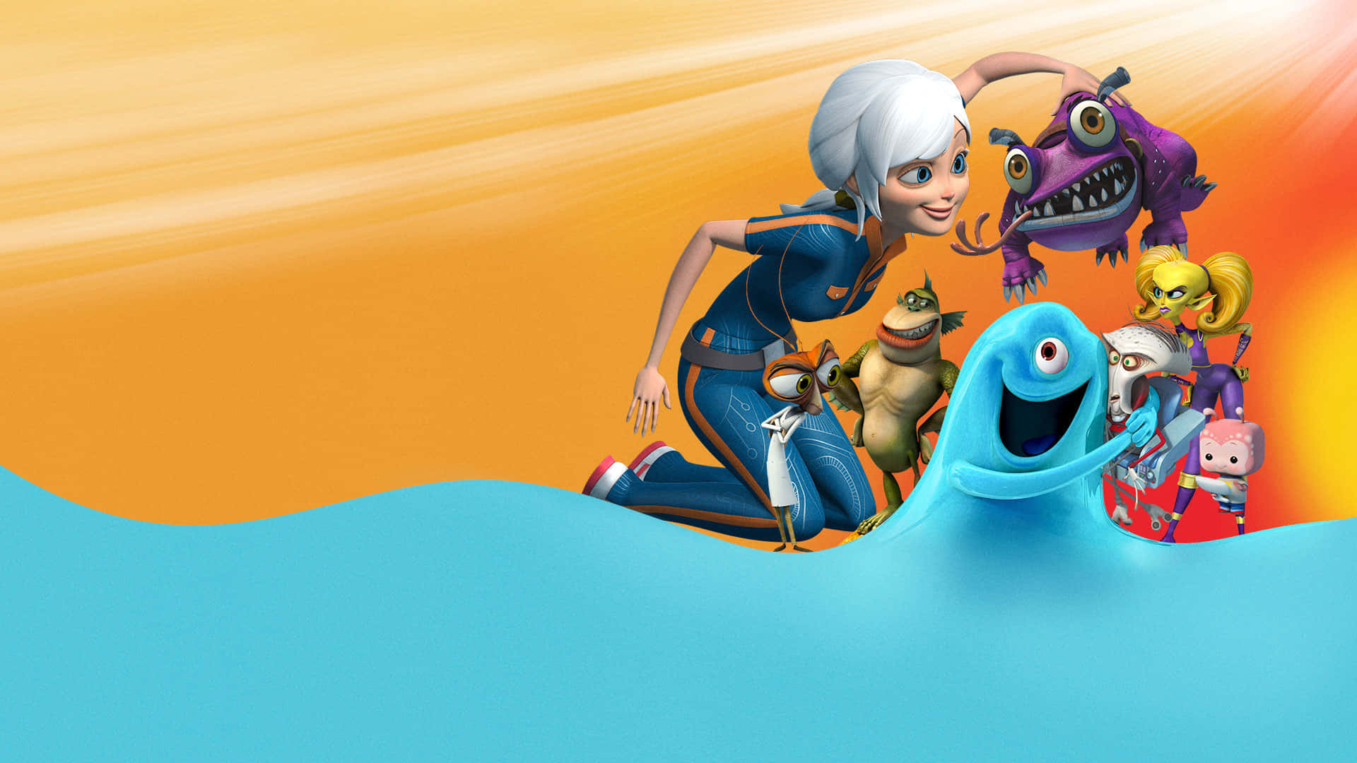 Monsters Vs Aliens Cute Desktop Background