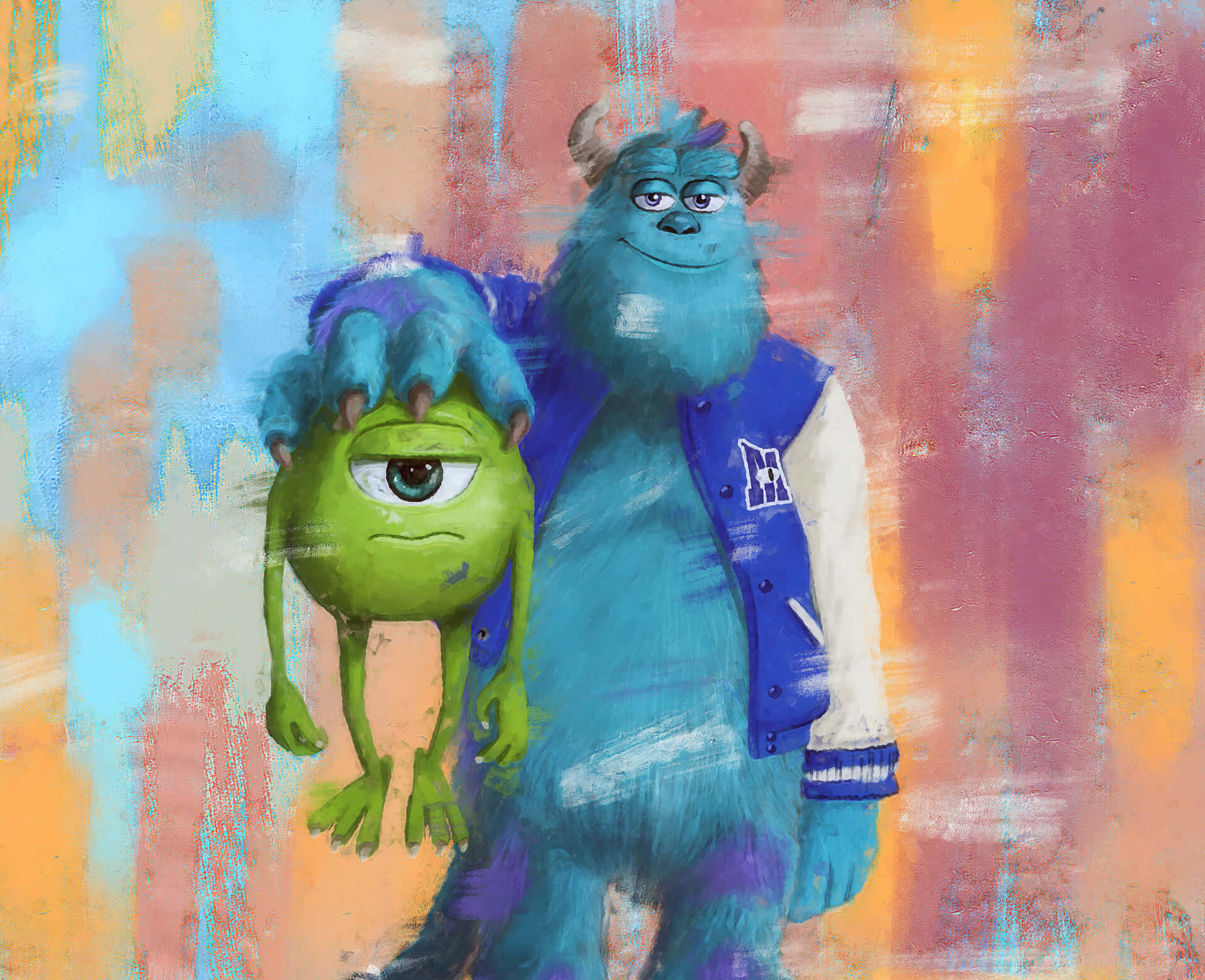 Monsters Watercolor Edit Background