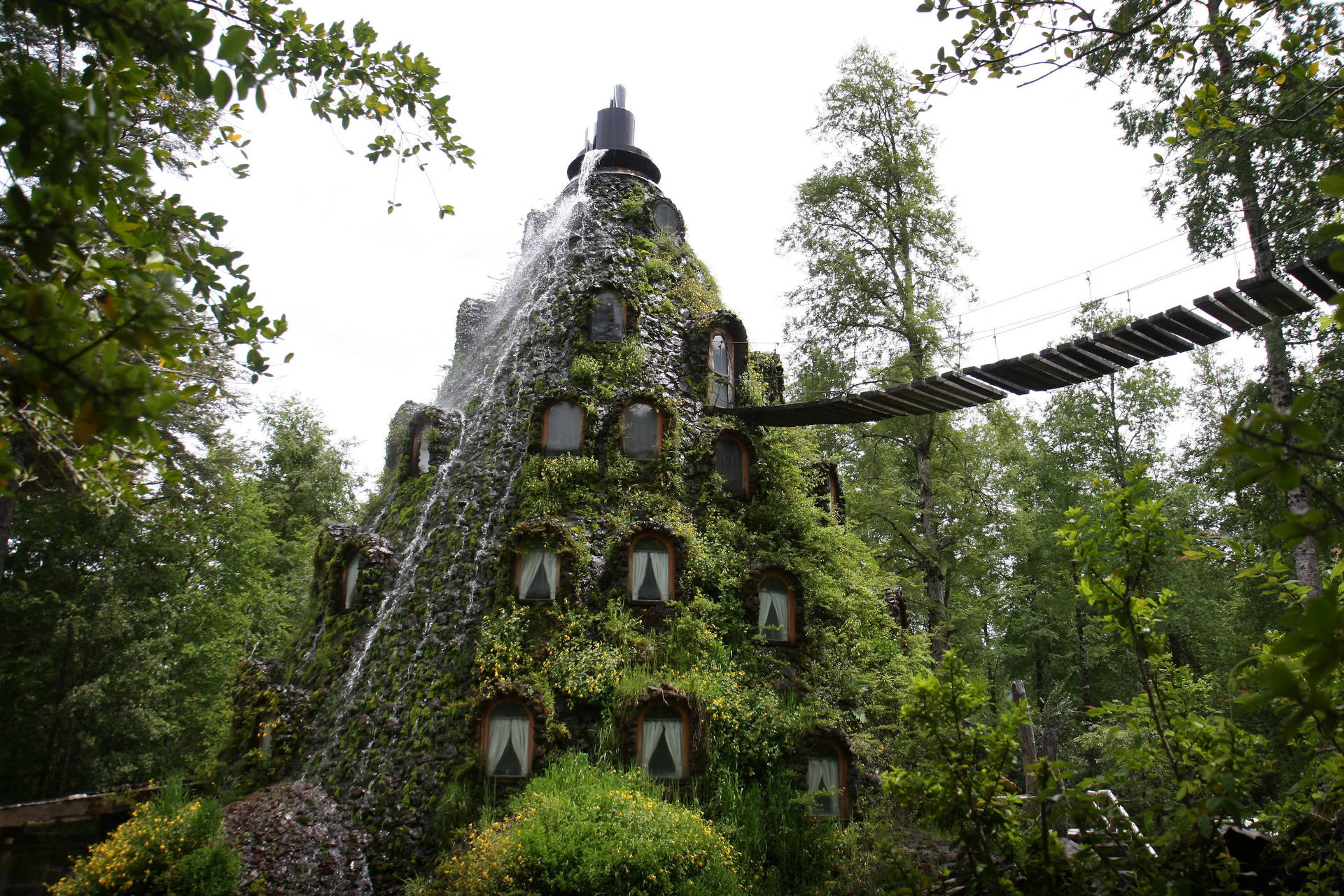 Montaña Mágica Lodge In Chile Background