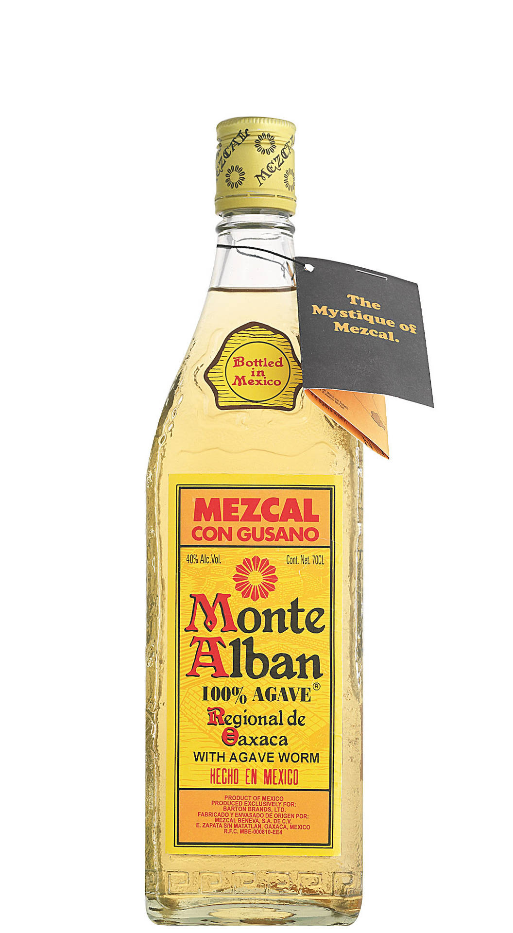 Monte Alba Mezcal Tequila 40 Percent Alcohol Content Background