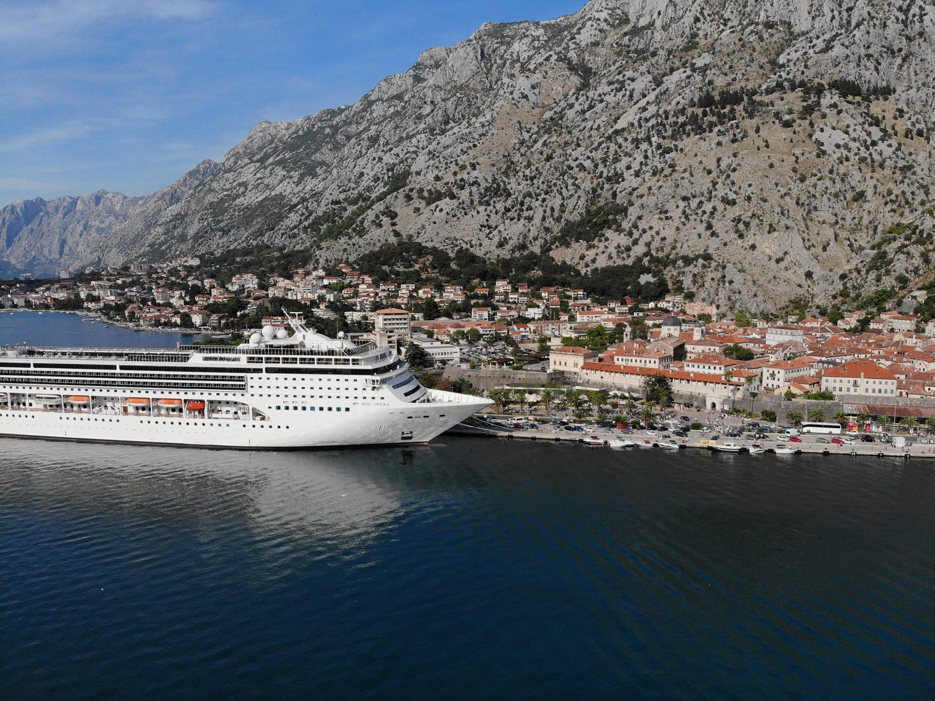 Montenegro Cruise Ship Background