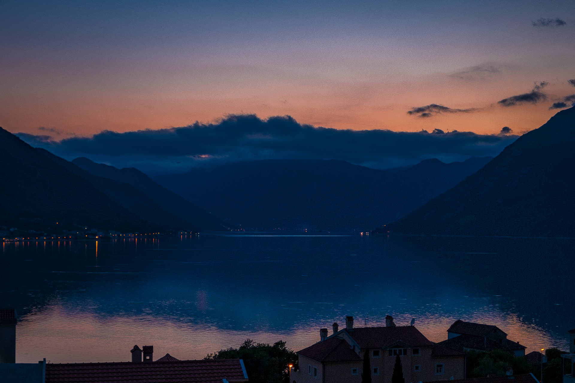 Montenegro Landscape At Night Background