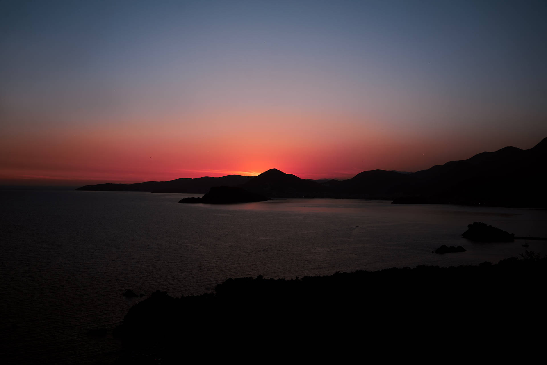 Montenegro Red Sunset Background