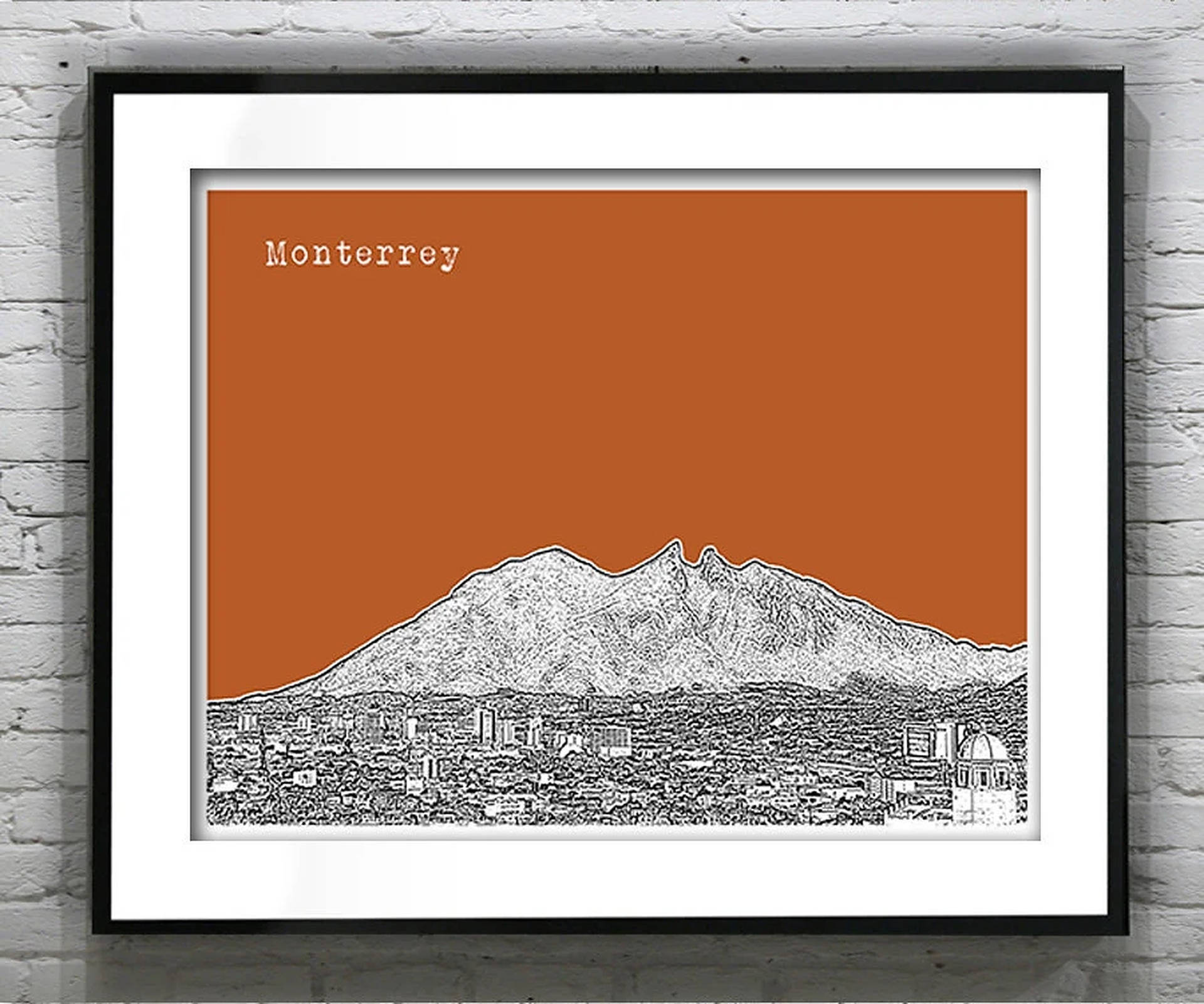 Monterrey Brown Picture Frame Background