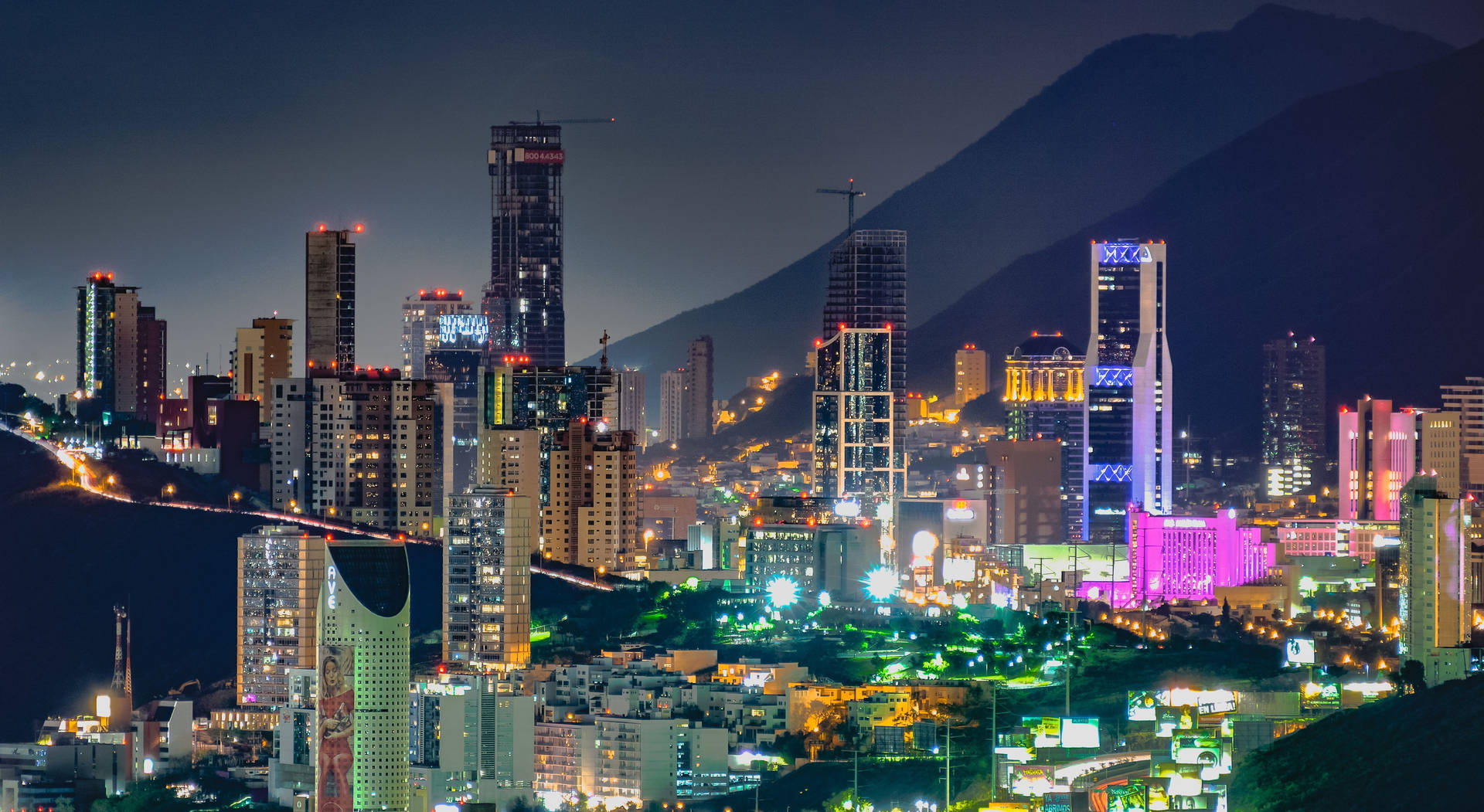 Monterrey Cityscape At Night
