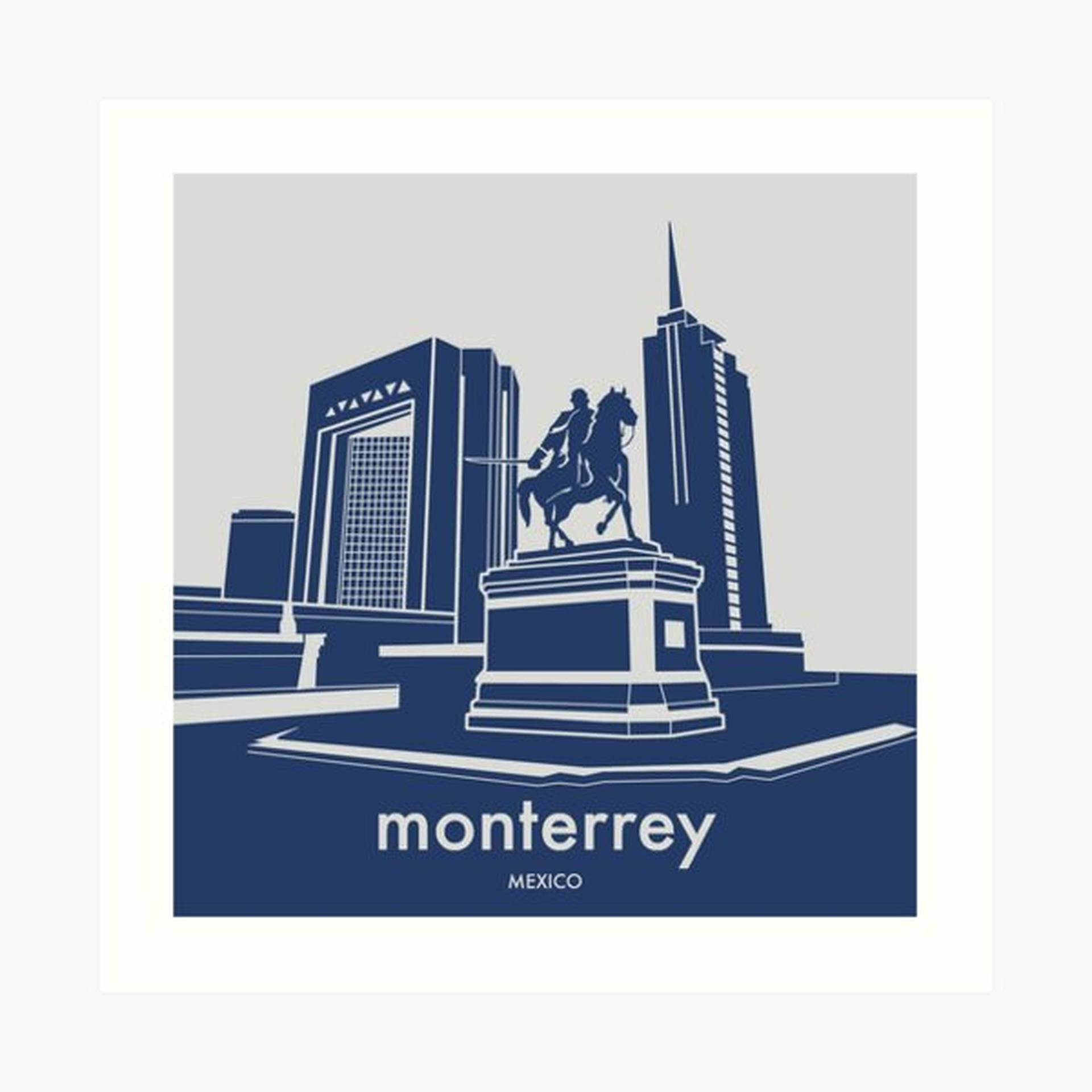 Monterrey Iconic Poster Background