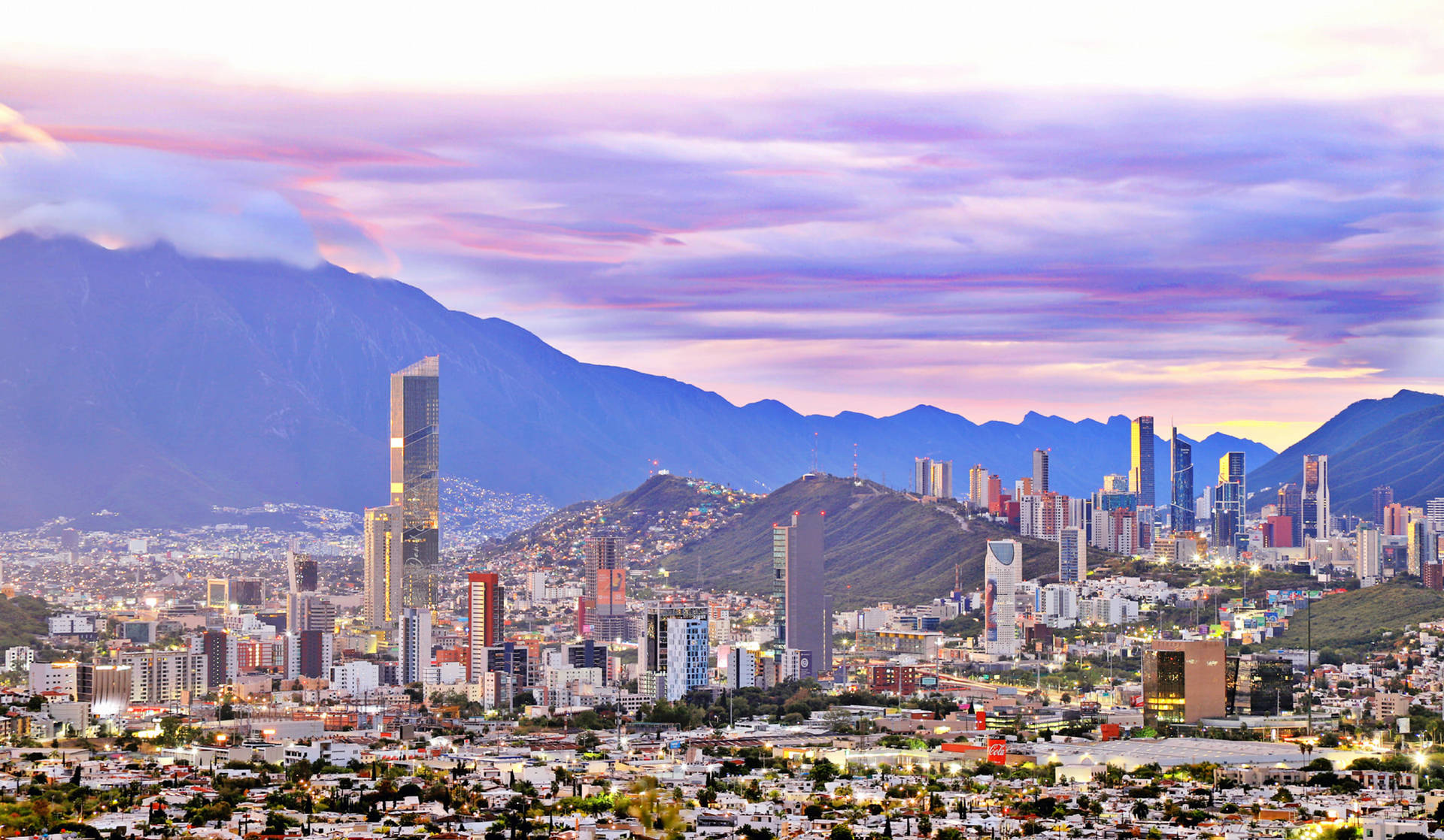 Monterrey Pink Sunset Background