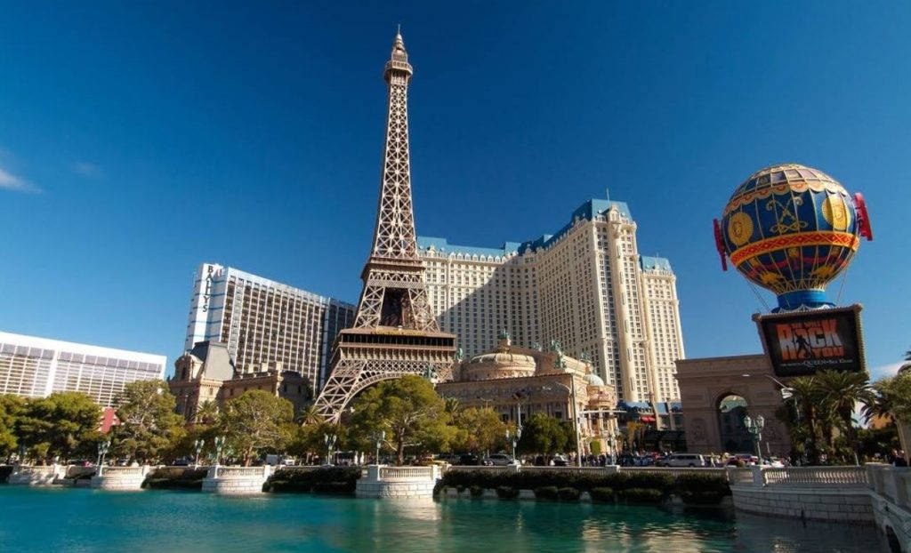 Montgolfier Hot Air Balloon Buildings Paris Las Vegas