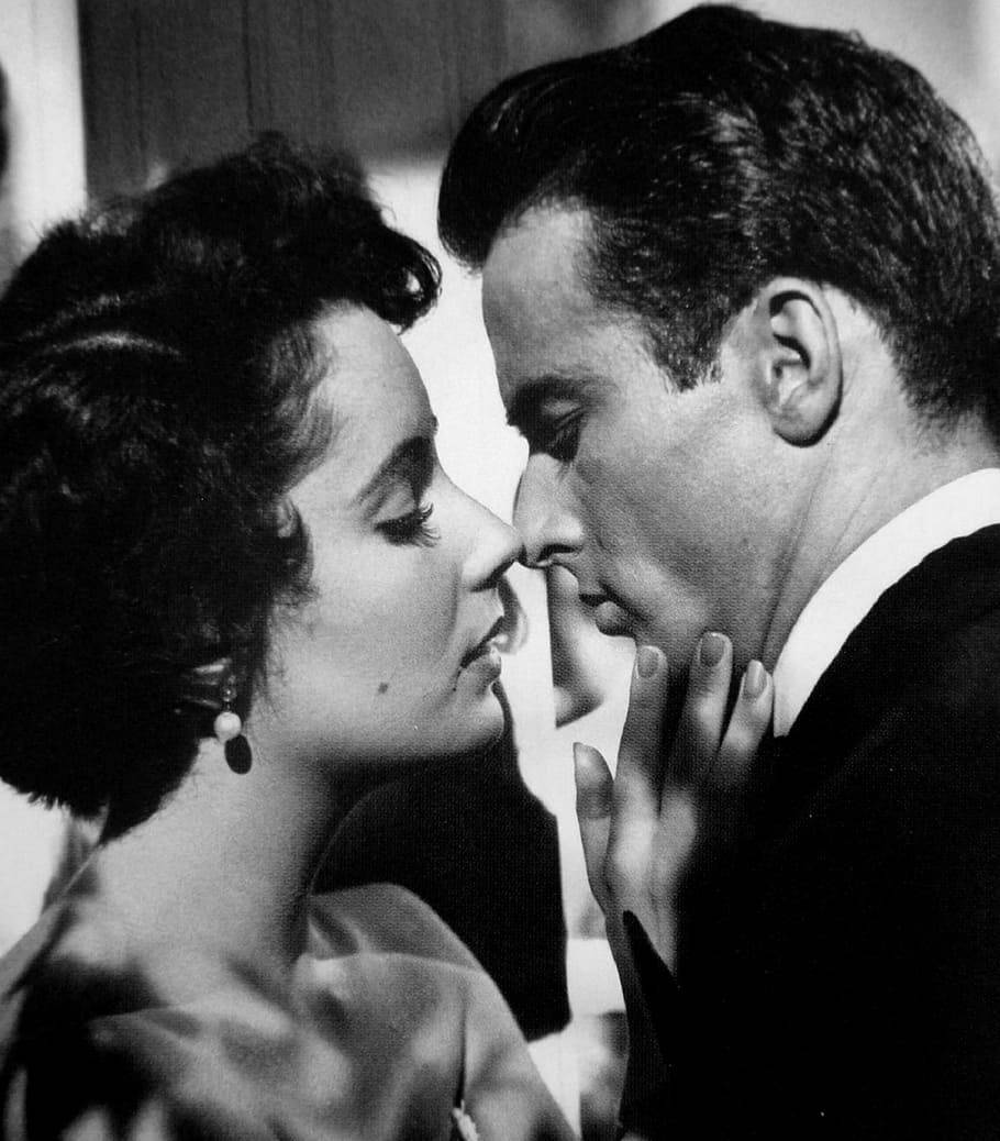 Montgomery Clift And Elizabeth Taylor Kiss