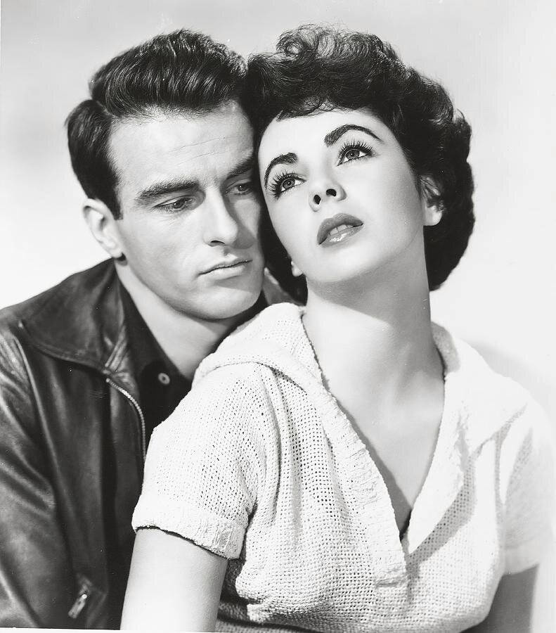 Montgomery Clift Hugging Elizabeth Taylor Background