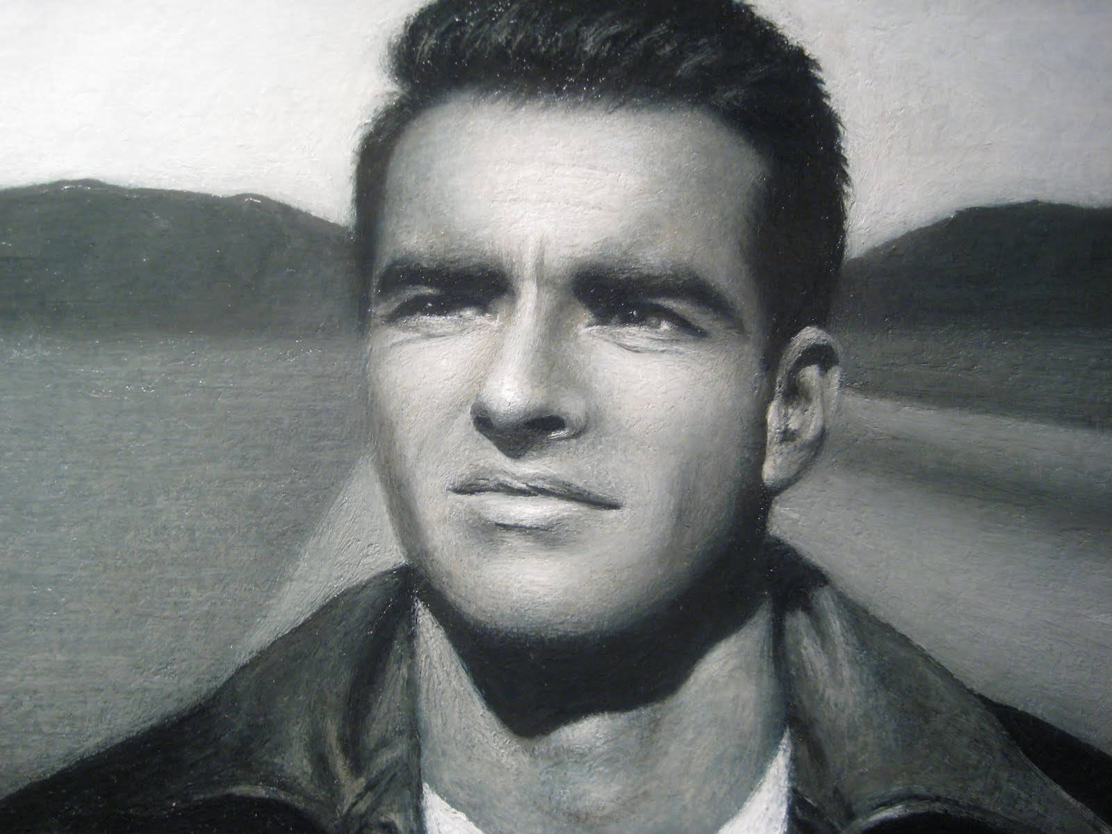 Montgomery Clift Pencil Drawing Background