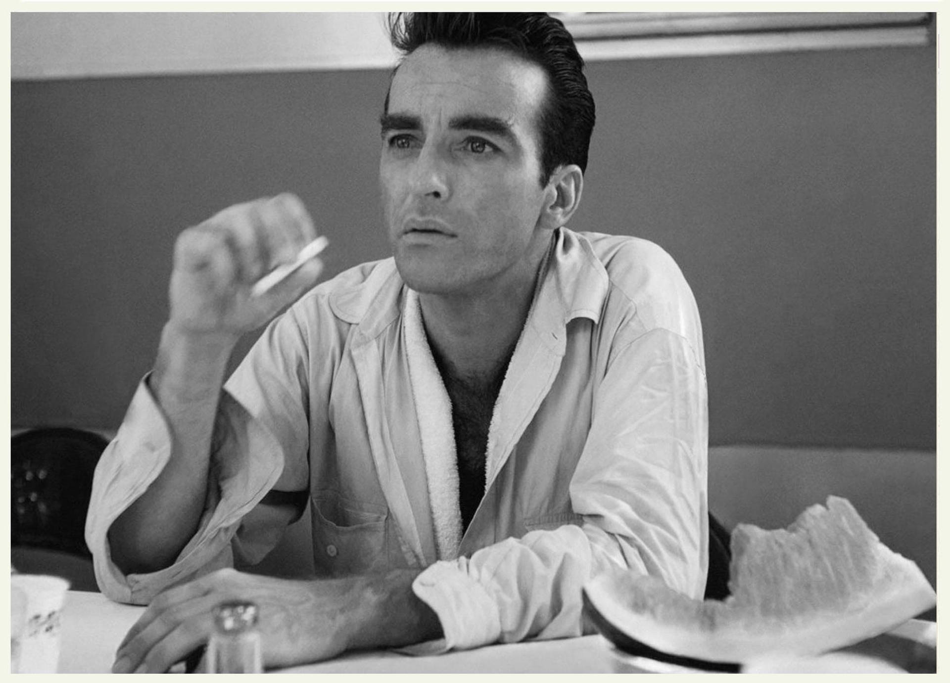 Montgomery Clift Smoking Cigar Background