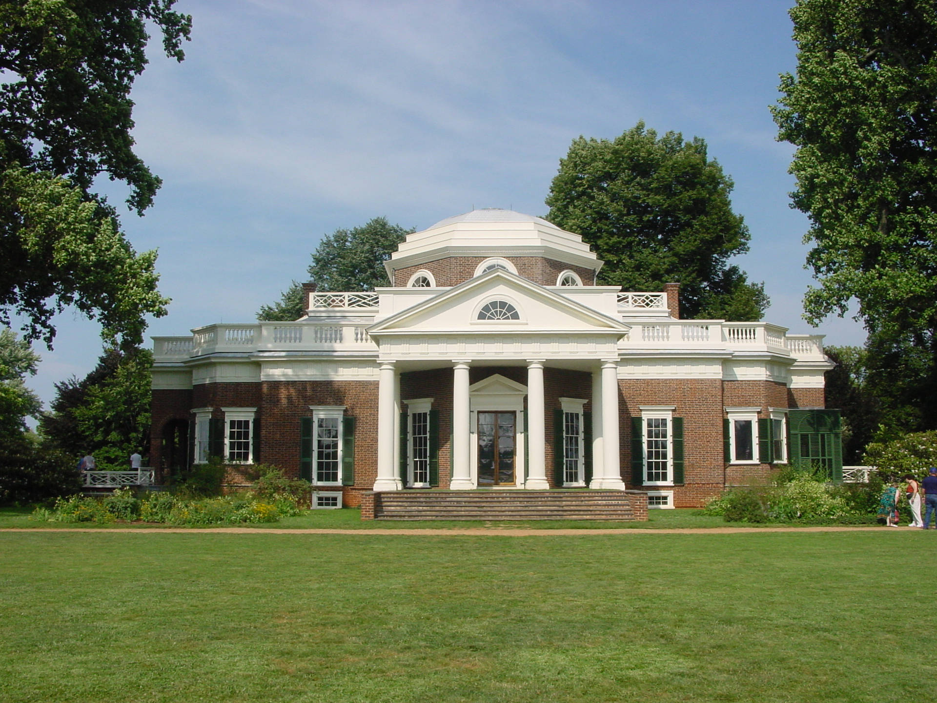 Monticello With Trees Background