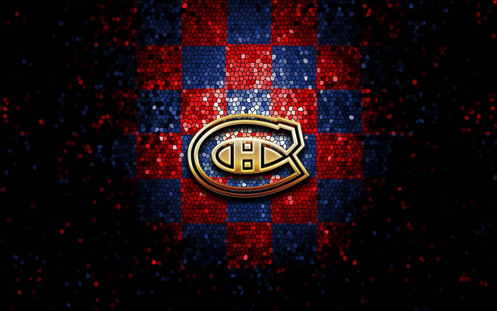 Montreal Canadiens Gold Emblem Background