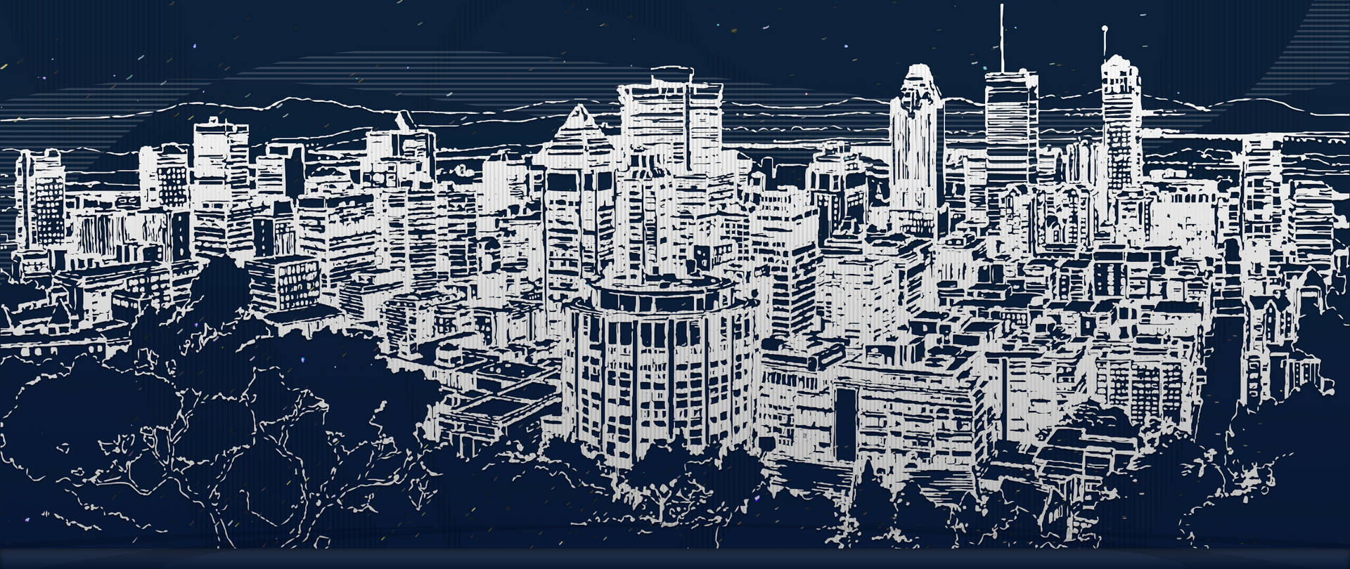 Montreal City 2d Drawing Background