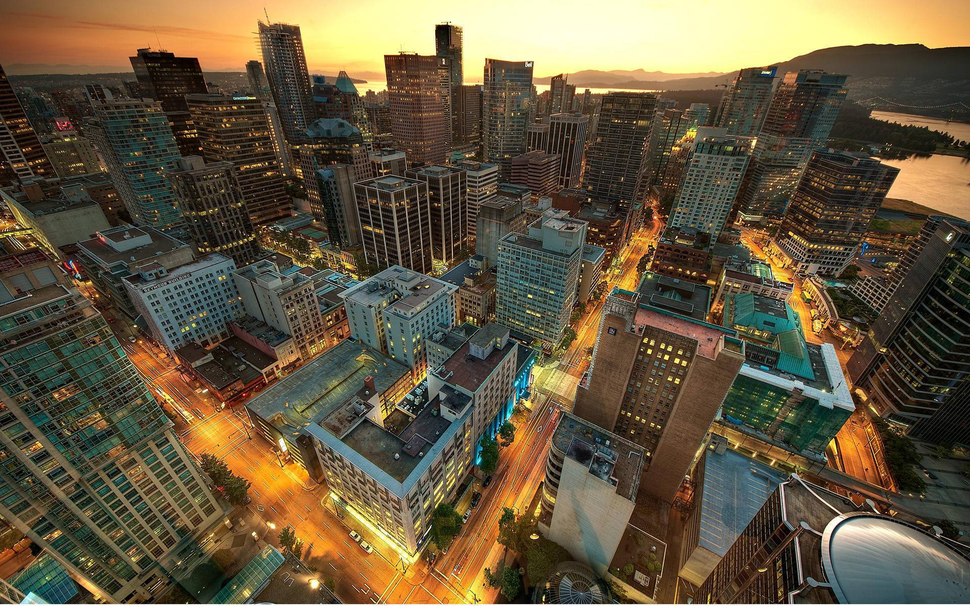 Montreal City Panoramic Aerial View Background