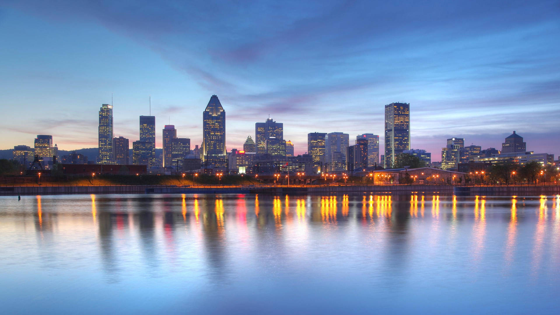 Montreal City Skyscrapers Background