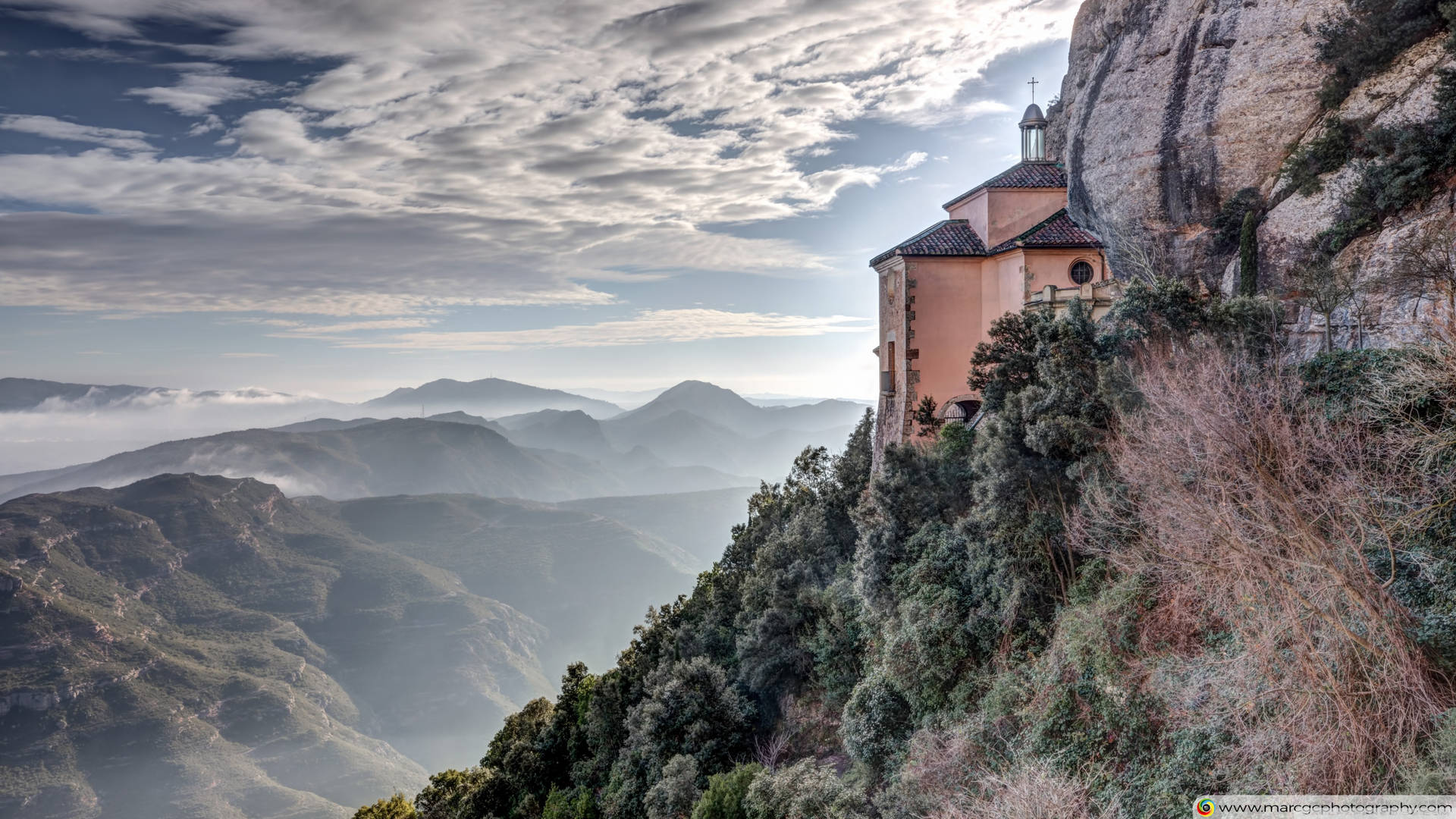 Montserrat Castle Structure Background