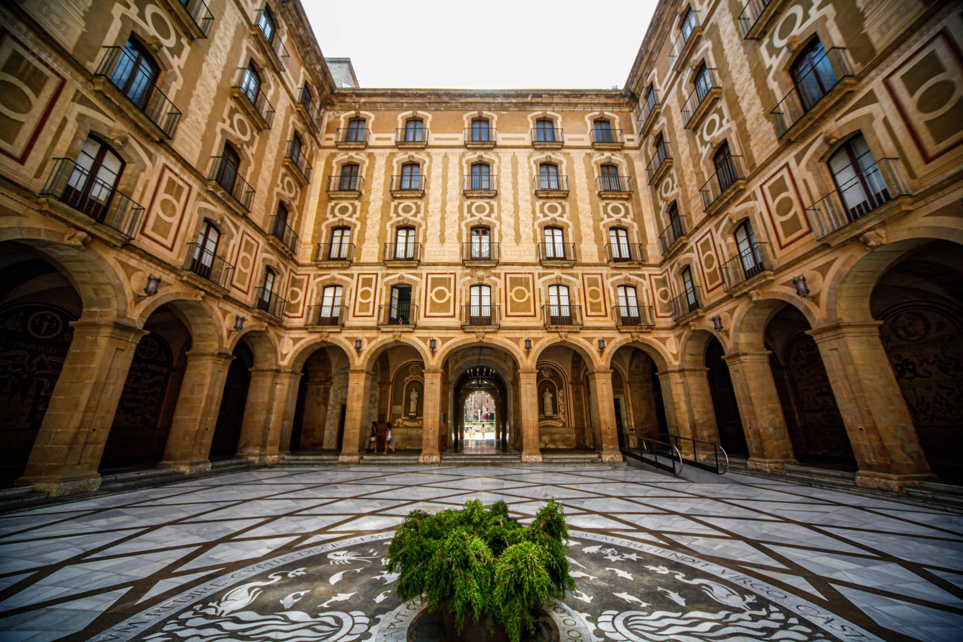 Montserrat Courtyard Background