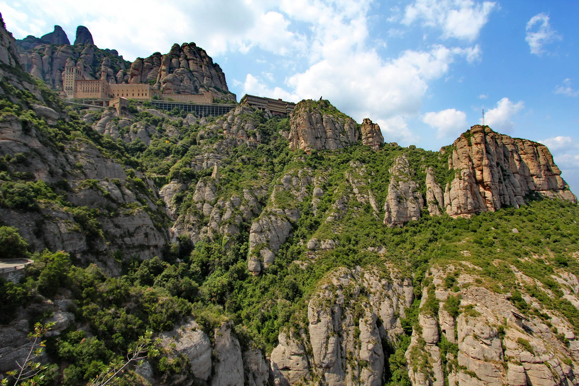 Montserrat Forest Mountain Background