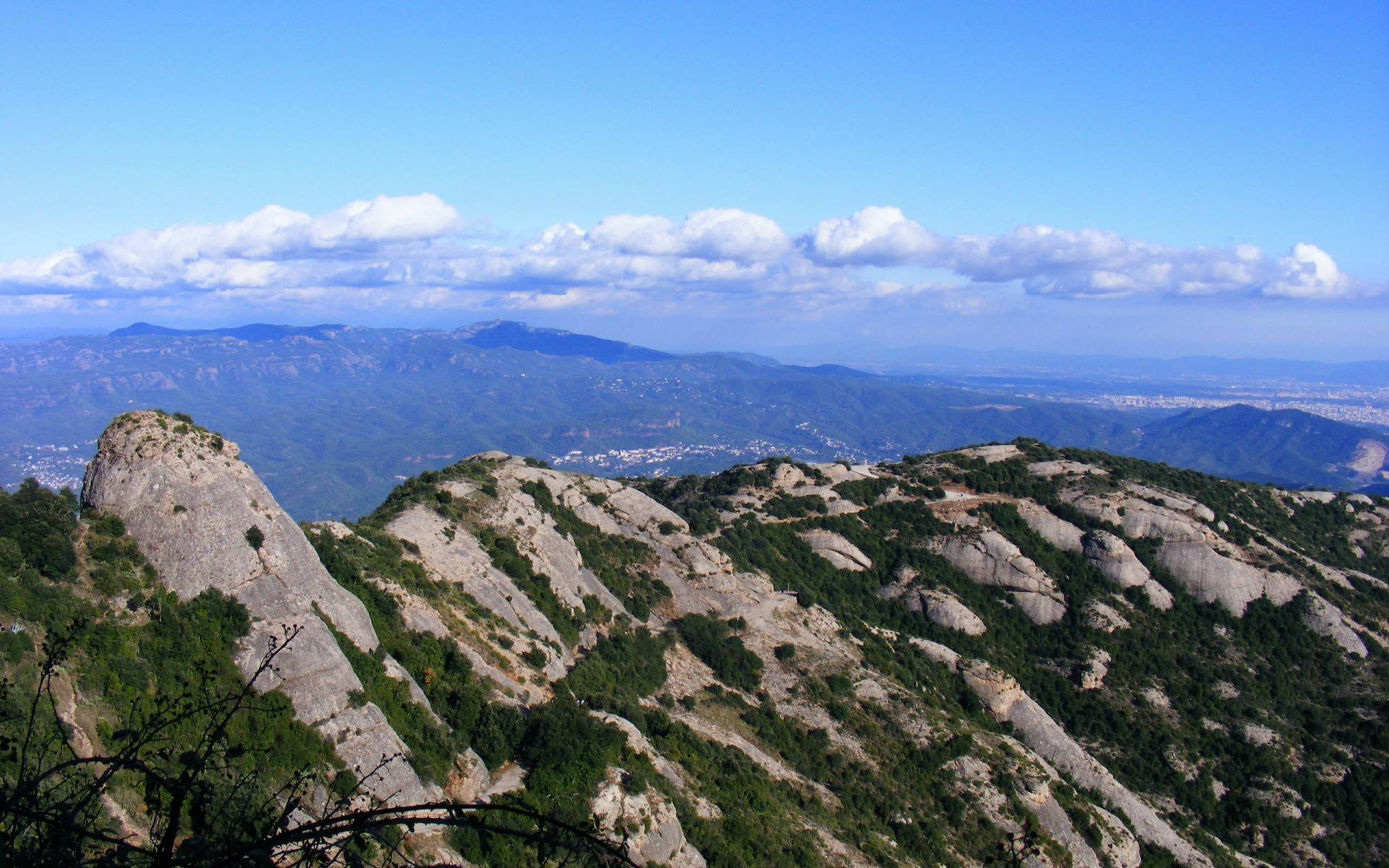 Montserrat Leaning Mountain Background