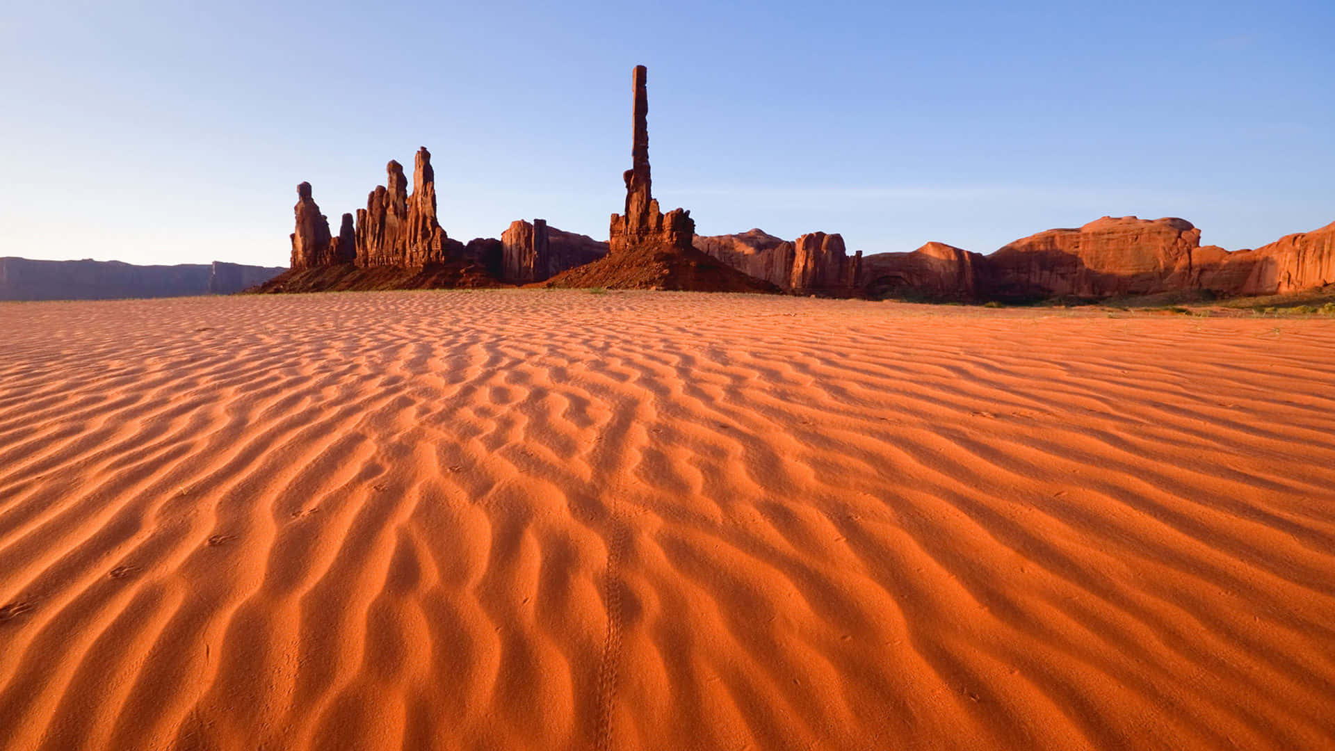 Monument Valley Navajo Tribal Park Red Sand Background