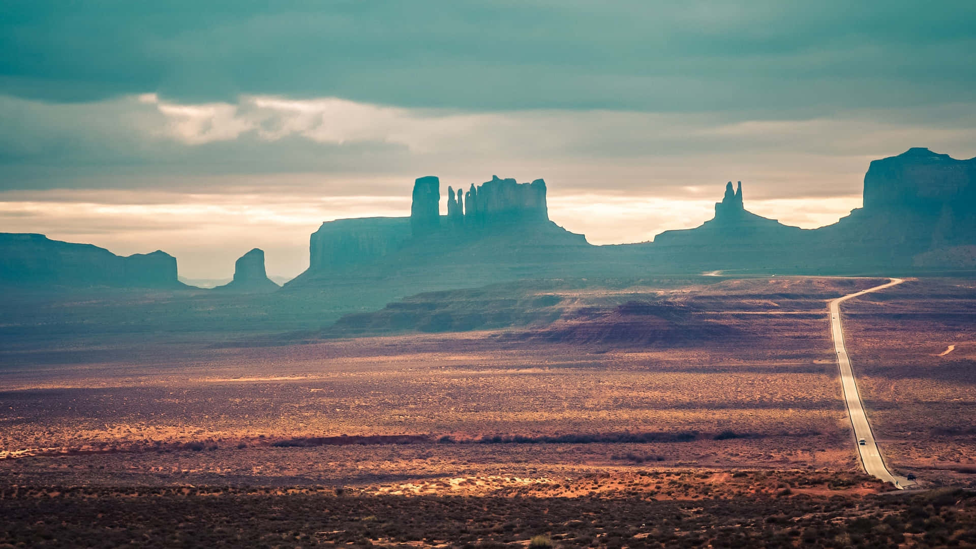 Monument Valley Navajo Tribal Park Road Background