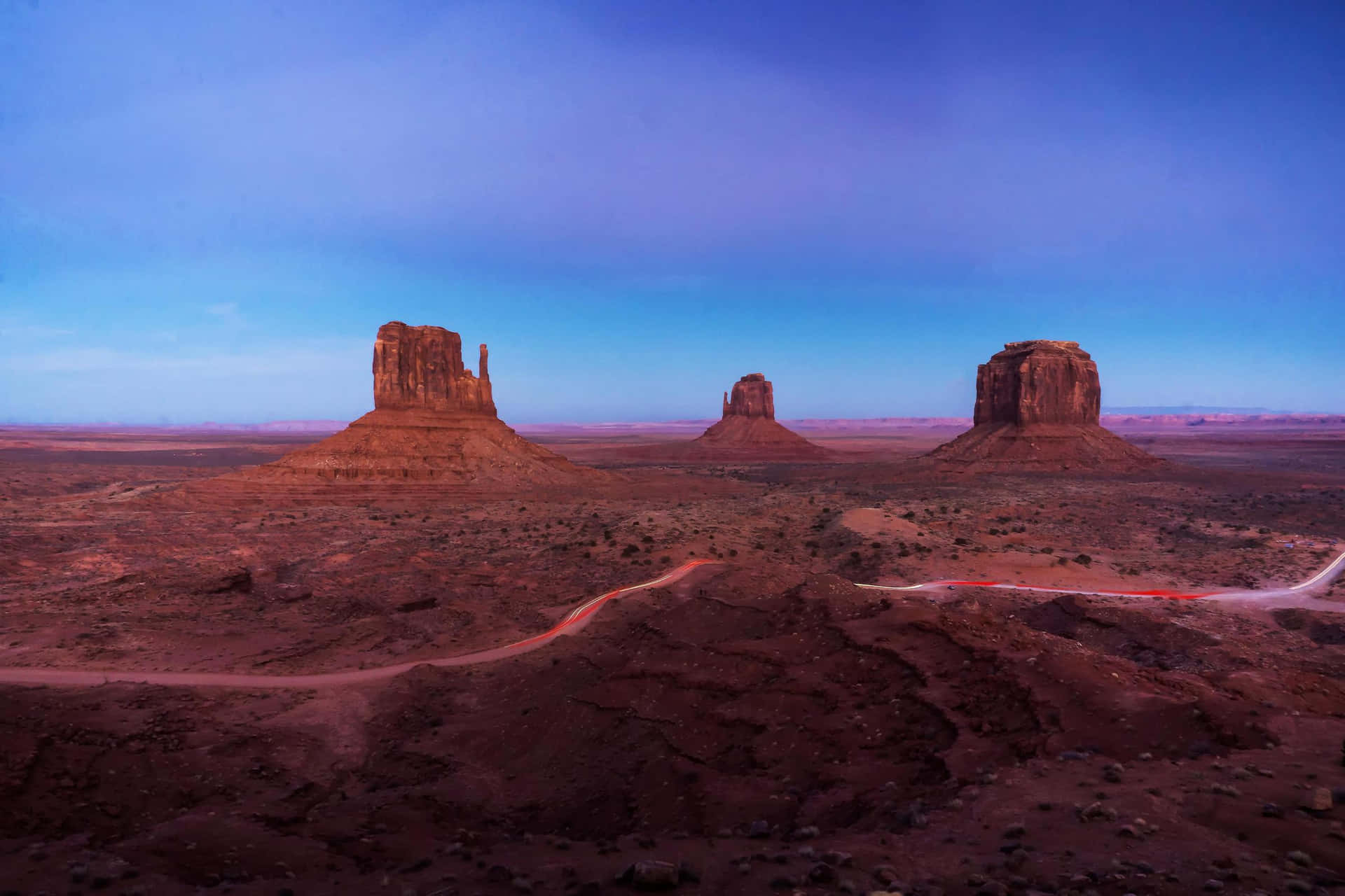 Monument Valley Navajo Tribal Park West And East Background